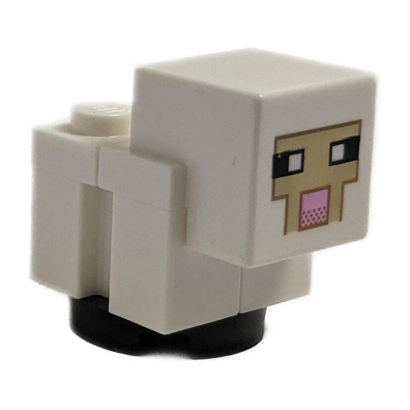 LEGO Minecraft lamb sheep white legs brick built animal figure minesheep09
