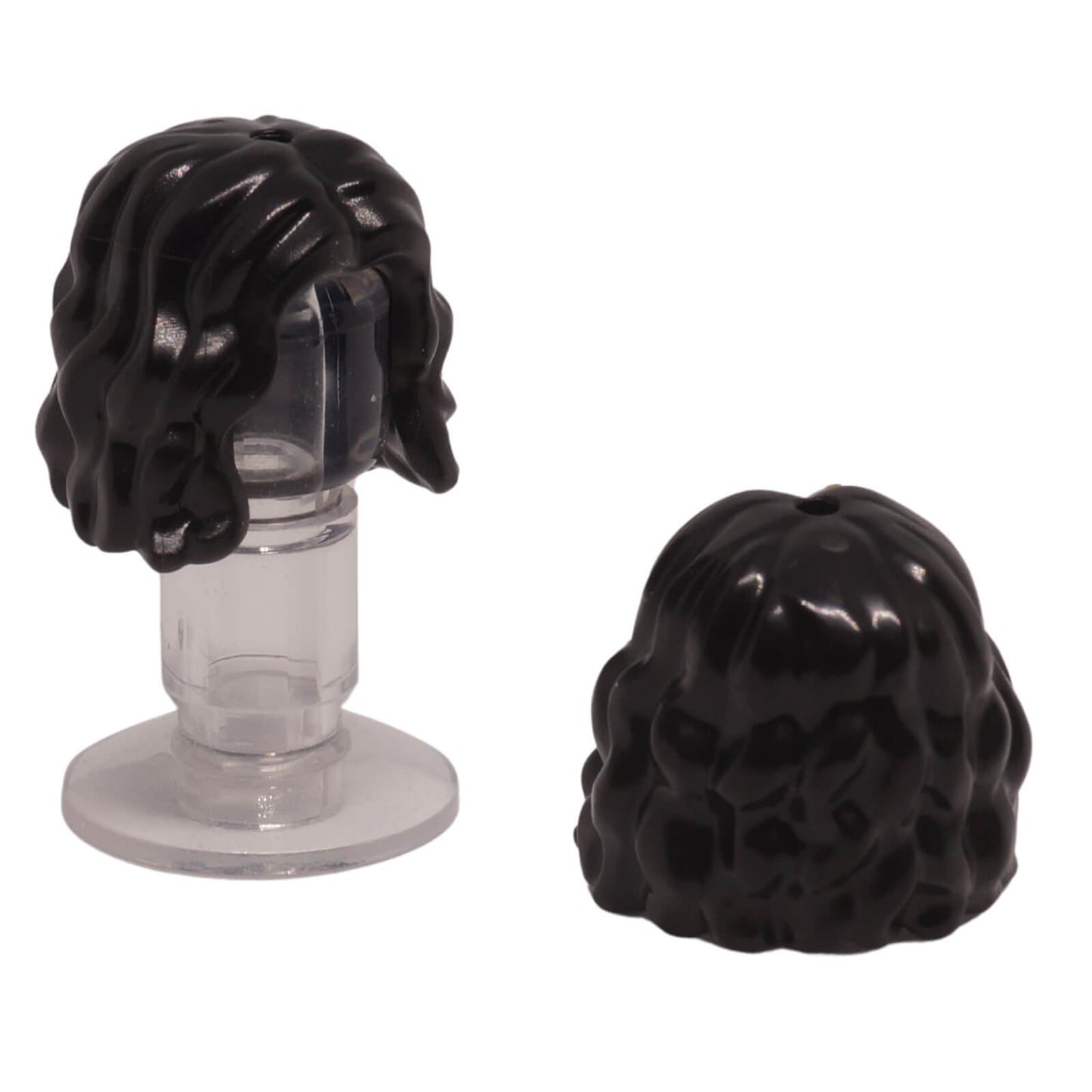 LEGO® Mini-Doll Hair Piece 2632 Wavy Mid-Length Center-Parted Hairstyle black