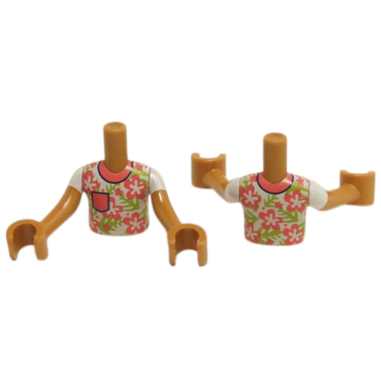 LEGO mini doll torso FTBpb115c01 floral shirt print with pocket detail