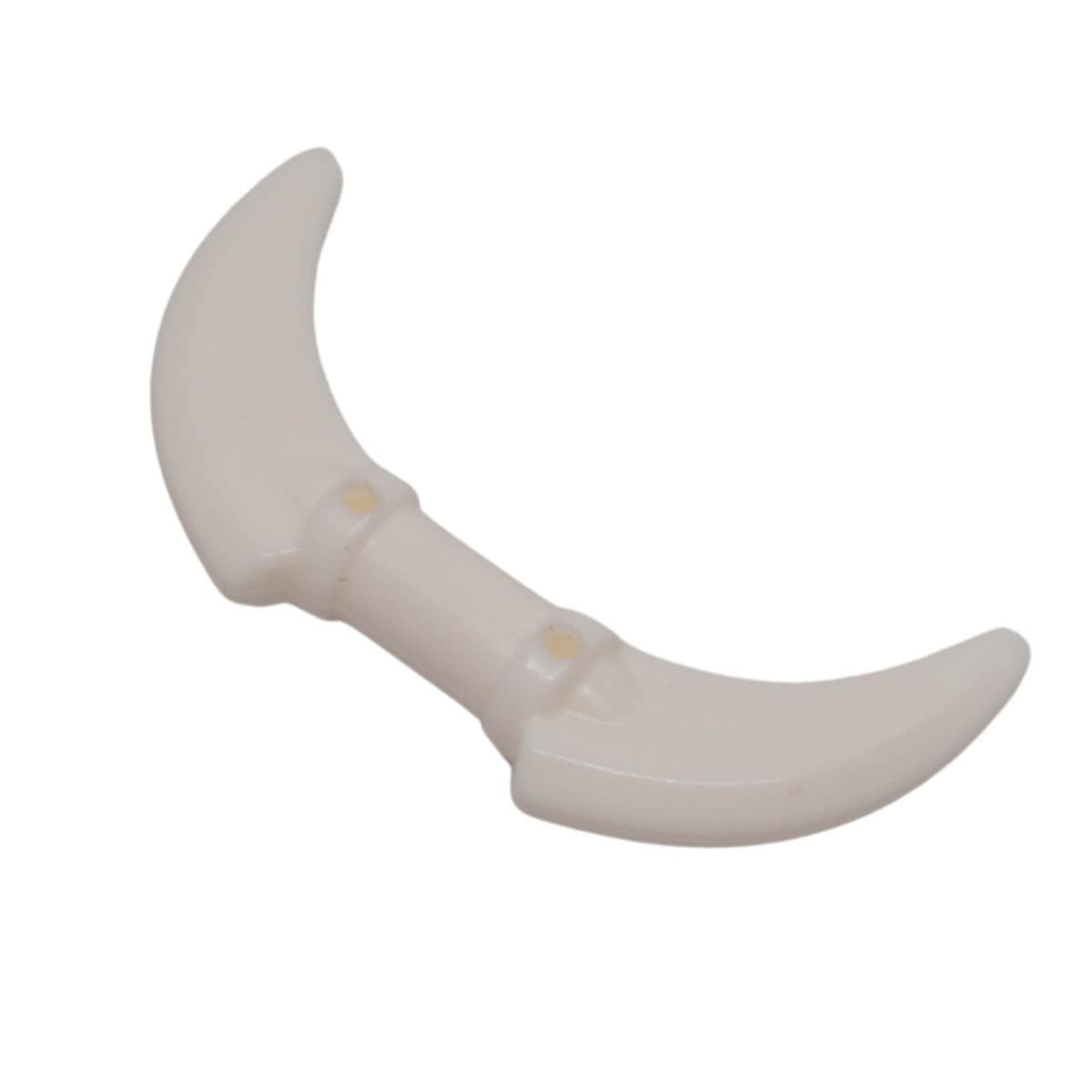 LEGO® minifigure double bladed weapon hook part 37341e white
