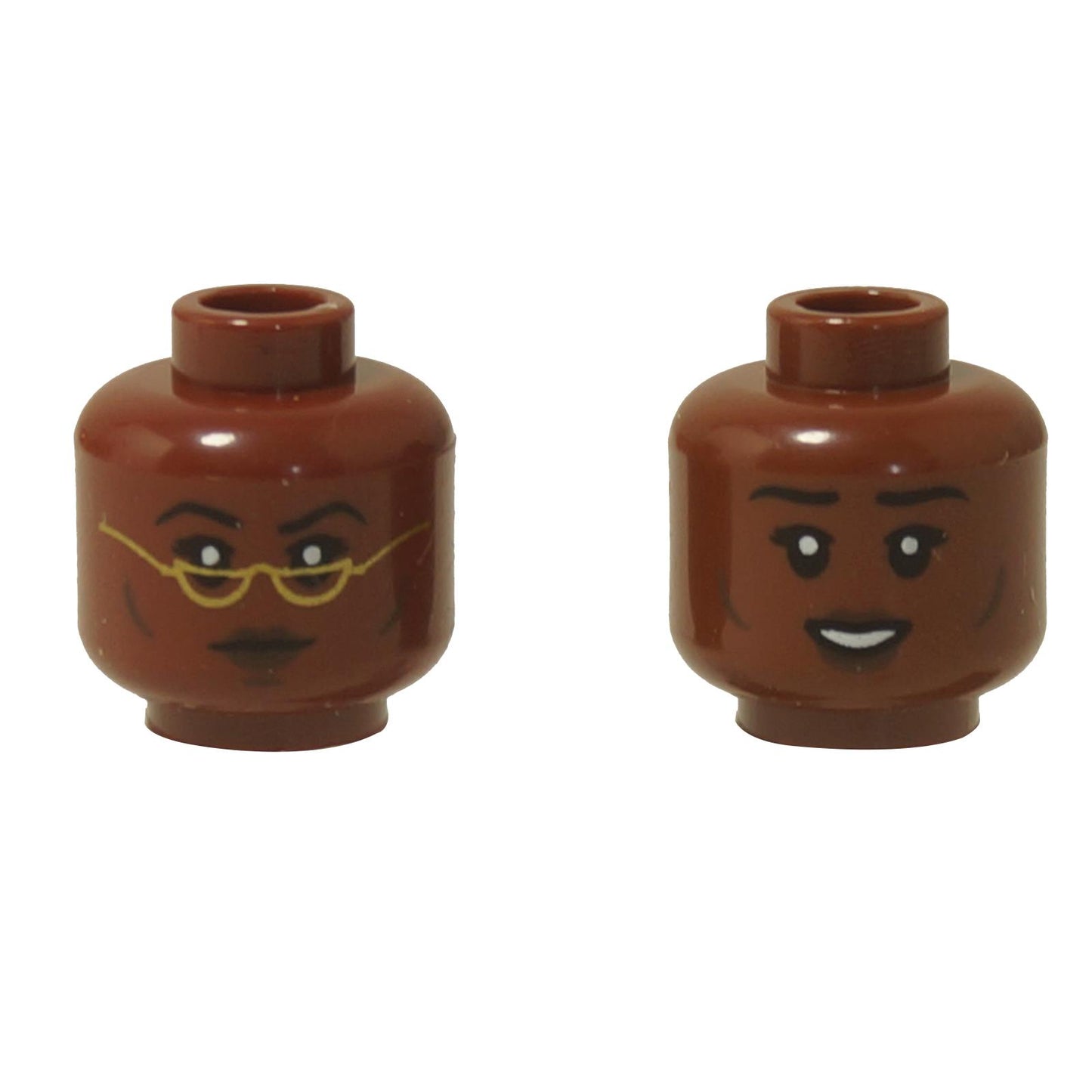 LEGO minifigure head glasses dual face neutral smile 3626pb2837