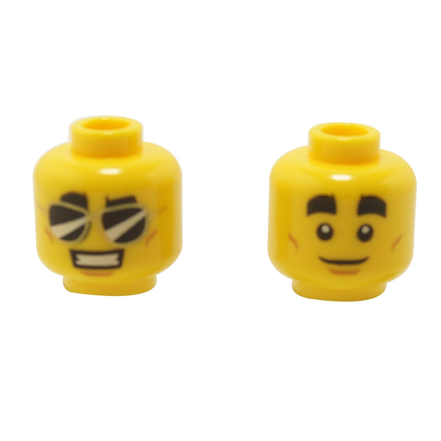 LEGO minifigure head 3626pb2396 sunglasses grin dual face print
