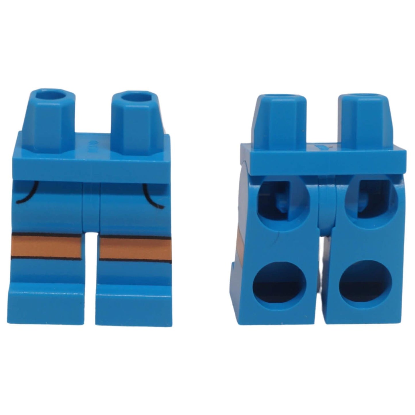 LEGO minifigure legs with black pocket outlines and nougat knees pattern 970c00pb1784