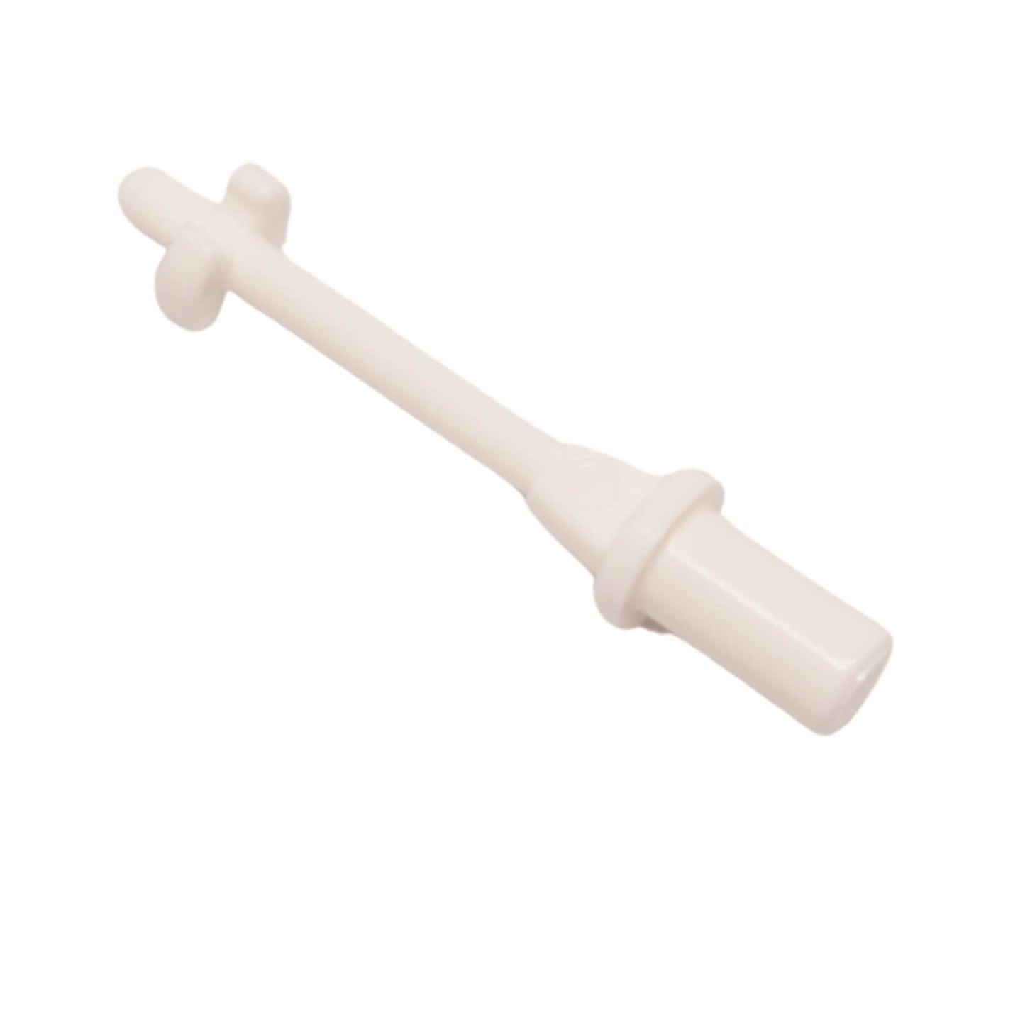 LEGO® Minifigure Ski Pole 90540 in white with long shaft, handle, and stop ring white