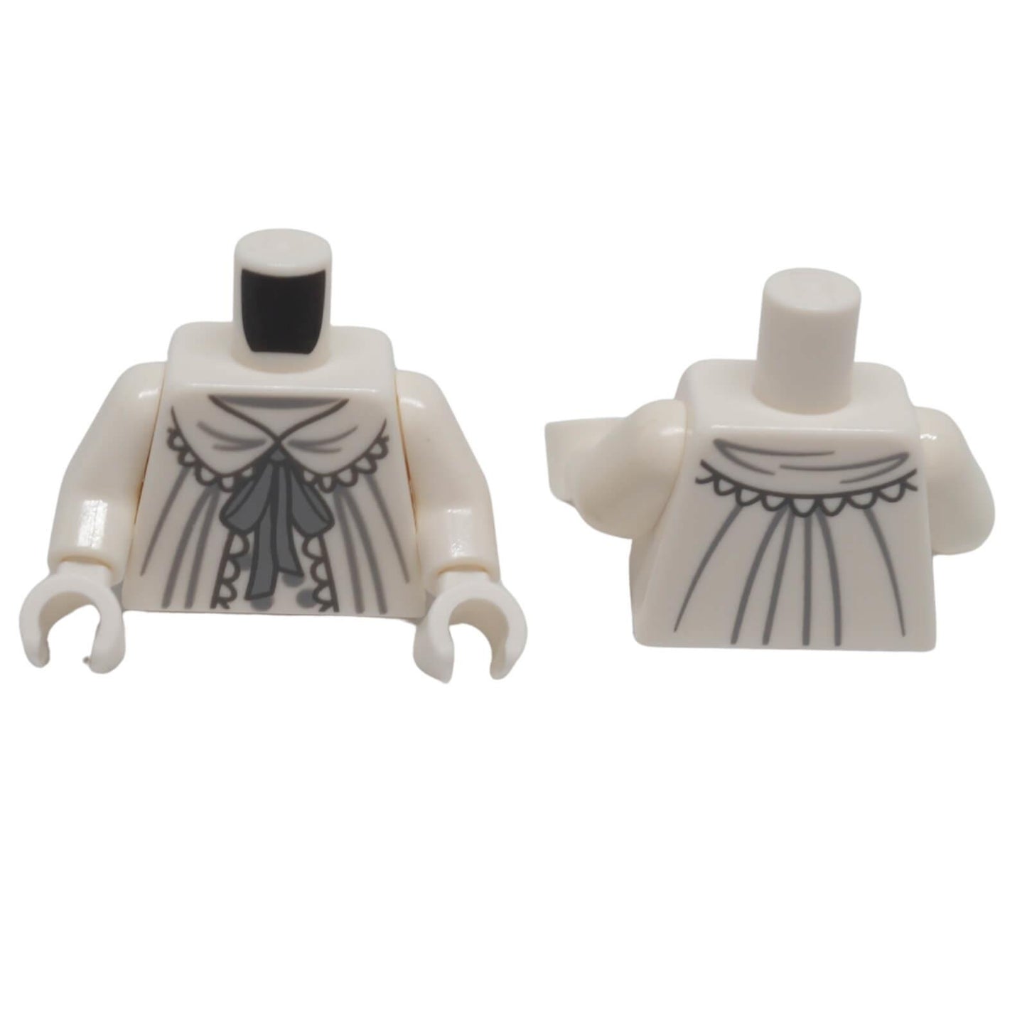 LEGO® minifigure torso 973pb6319c01 with elegant dress print and ribbon detail