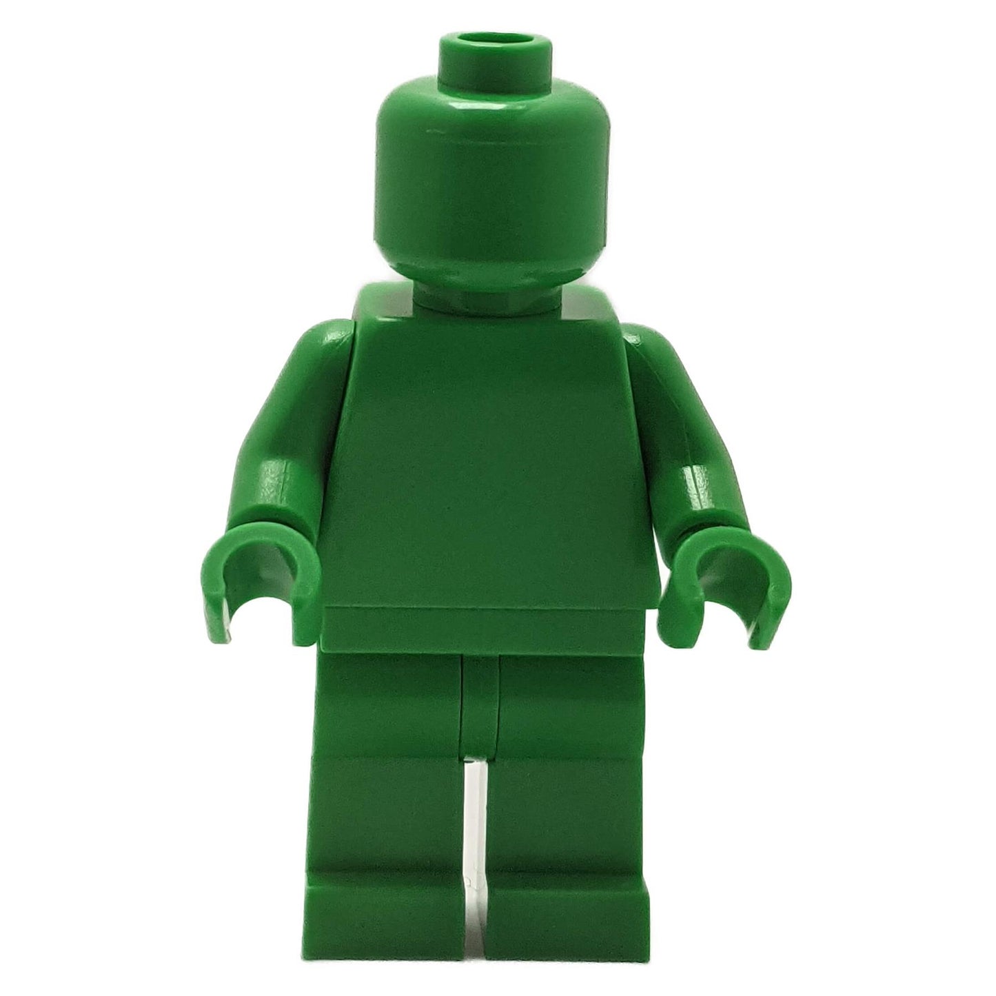 Solid color monochrome LEGO minifigure available in green.
