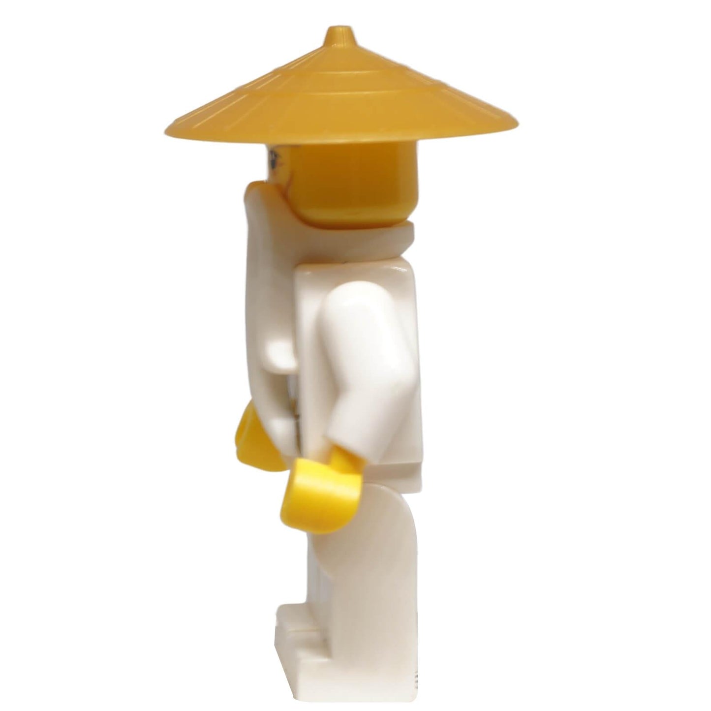 LEGO NINJAGO Master Wu pearl gold hat minifigure njo0225 from set 70596 Samurai X Cave Chaos side view