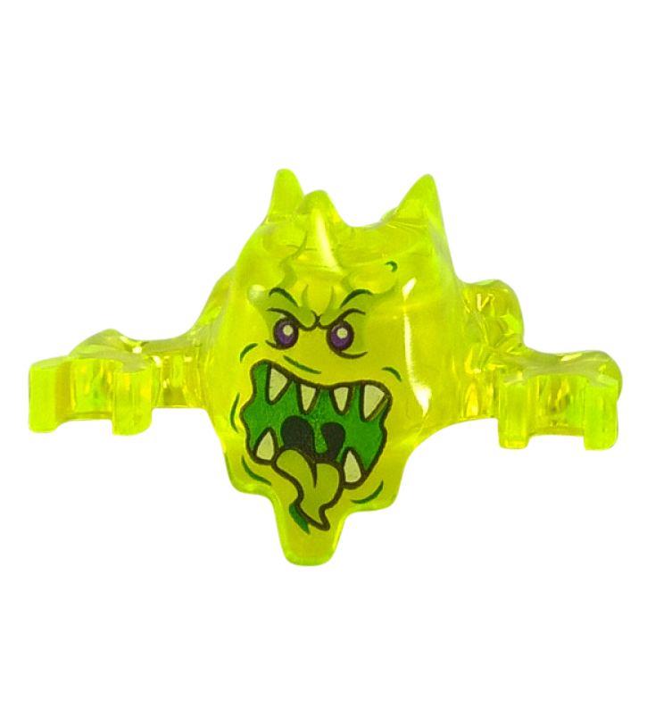LEGO® Máscara de fantasma Skreemer de NINJAGO en verde neón translúcido, accesorio de máscara espeluznante para minifiguras