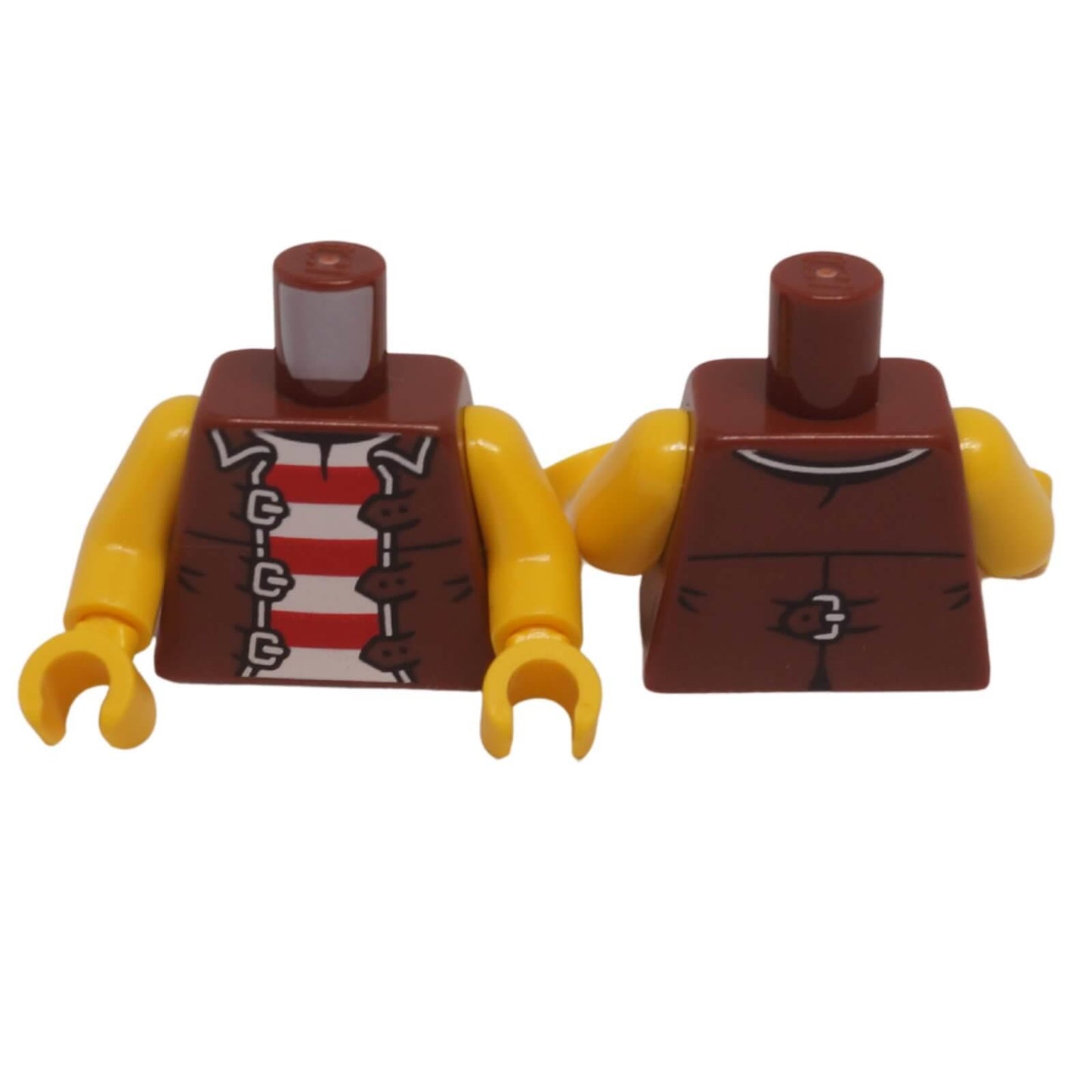 LEGO pirate torso with buckled vest and striped shirt print 973pb6136c01