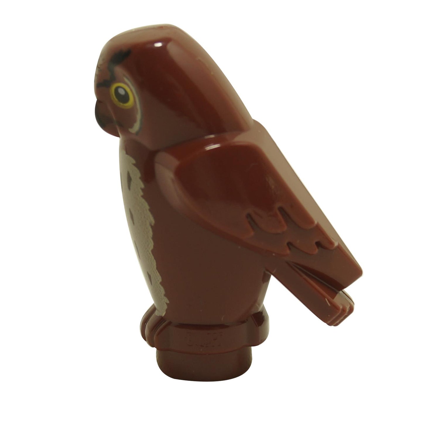 LEGO reddish brown owl figure tan chest print pigwidgeon style - side