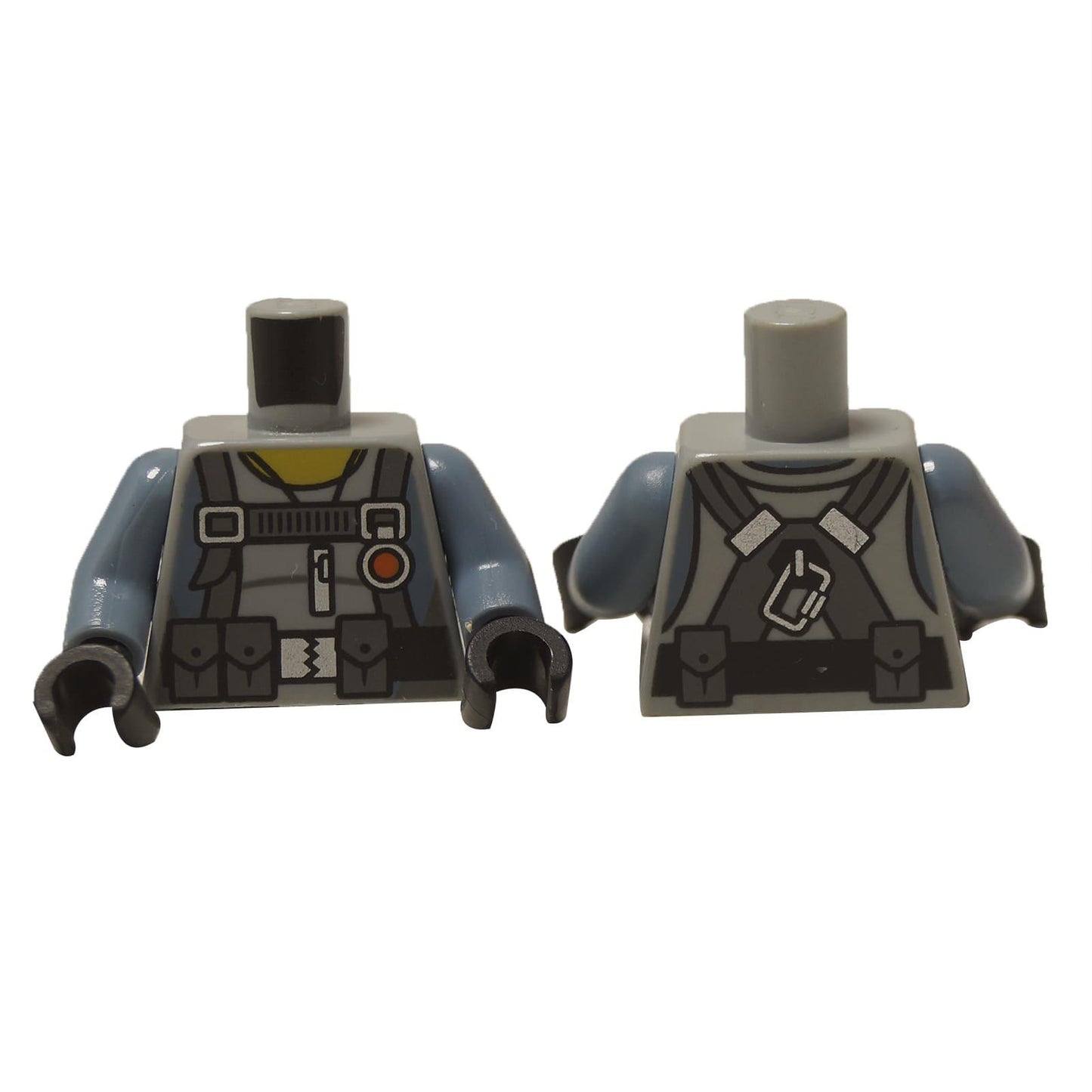 LEGO® Scuba Suit Torso (973pb2824c01), showing the front and back of the tactical vest with printed pouches and details.