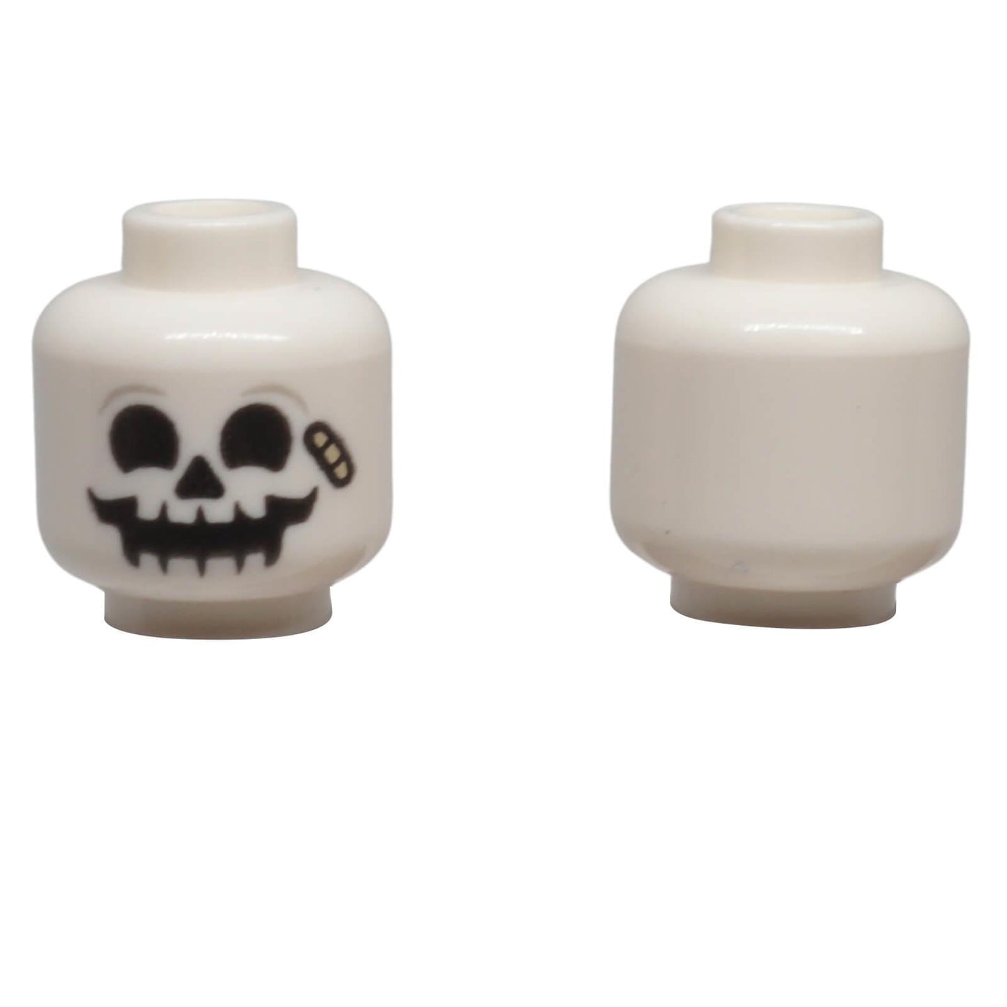 LEGO® skeleton minifigure head 3626pb2565 with skull face and bandage print