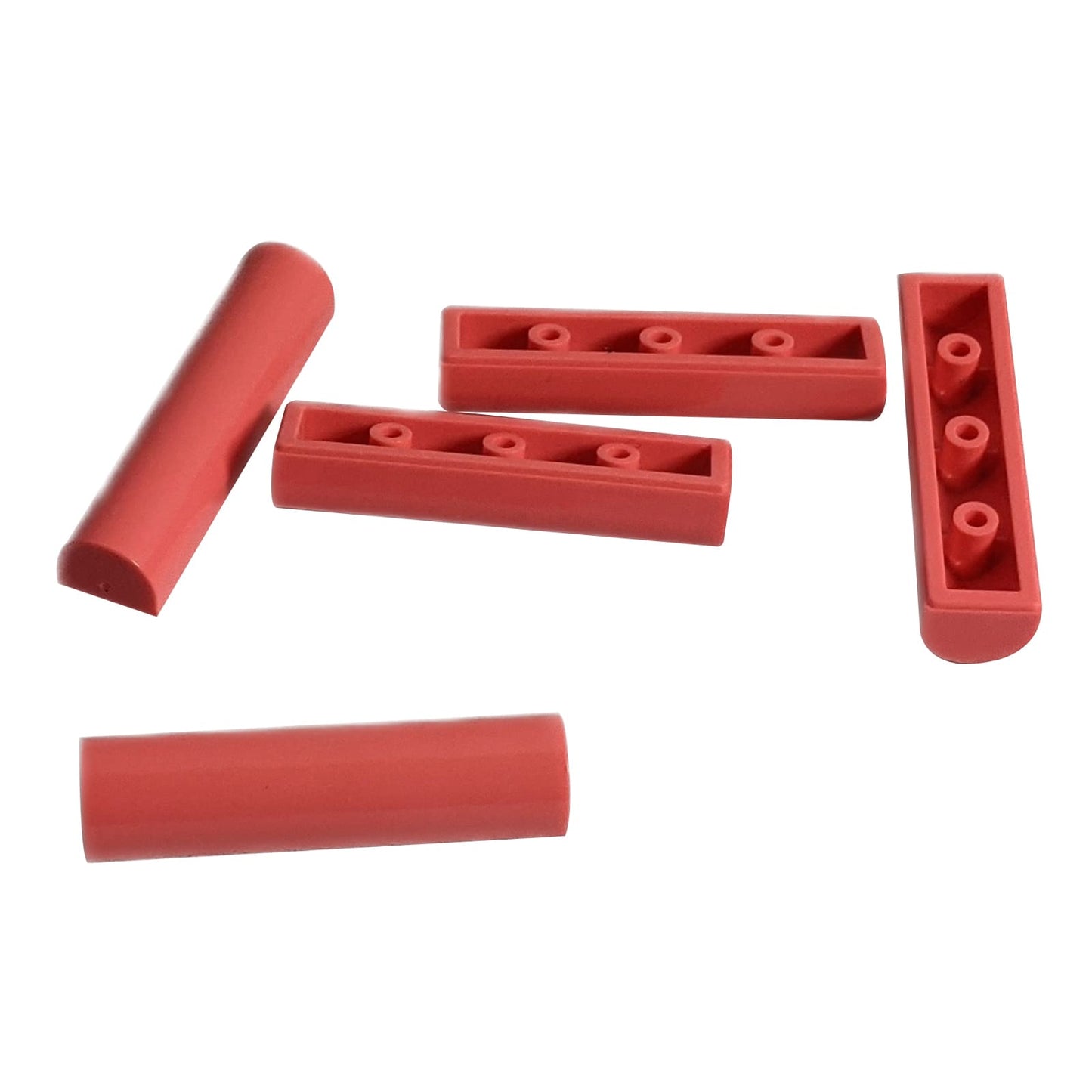 LEGO® curved slope 1 x 4 x 2/3 double curve piece, smooth rounded surface for shaping and detailing, coral color