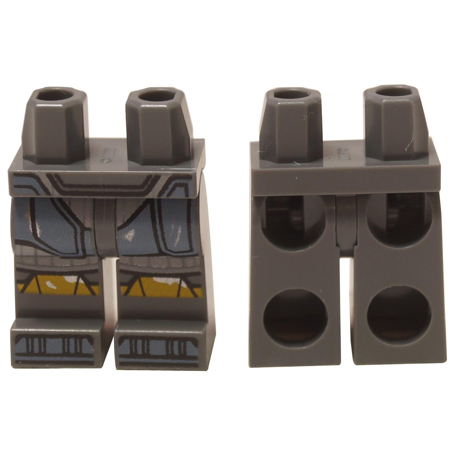 LEGO® Star Wars Mandalorian boky a nohy (970c00pb1299) v tmavě modrošedé barvě s potištěnými sand blue beskar brněními.