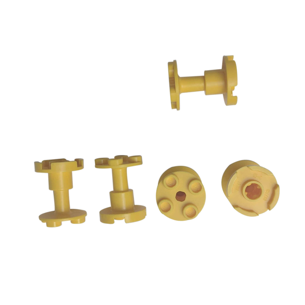 LEGO Technic Support 2 x 2 x 2 Stand with Complete Hole 3940b in Yellow – Lot of 5 Pieces