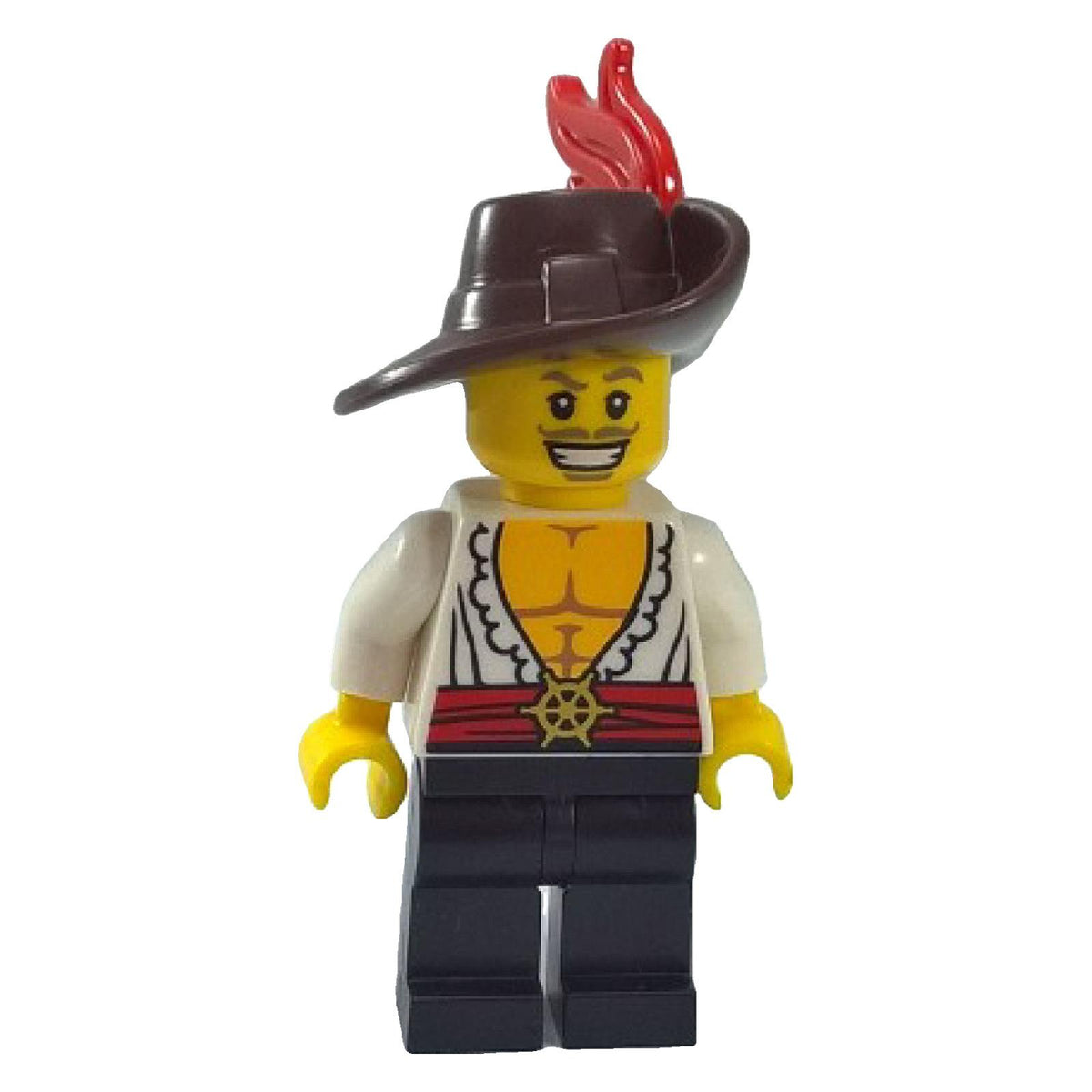 LEGO® Swashbuckler Series 12 col191 minifigure with feathered hat and red sash