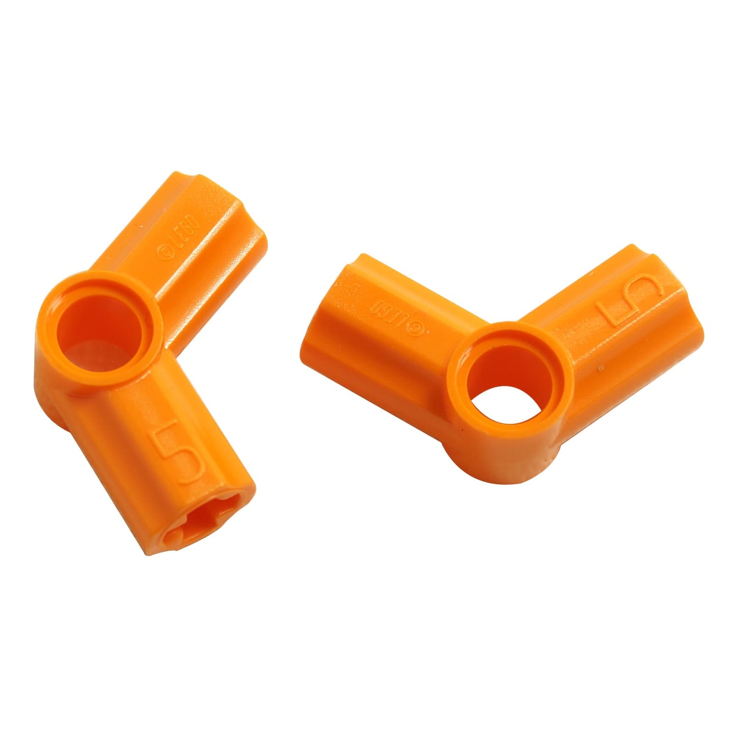 LEGO® Technic axle and pin connector angled #5 at 112.5 degrees in orange for precise angled structures.