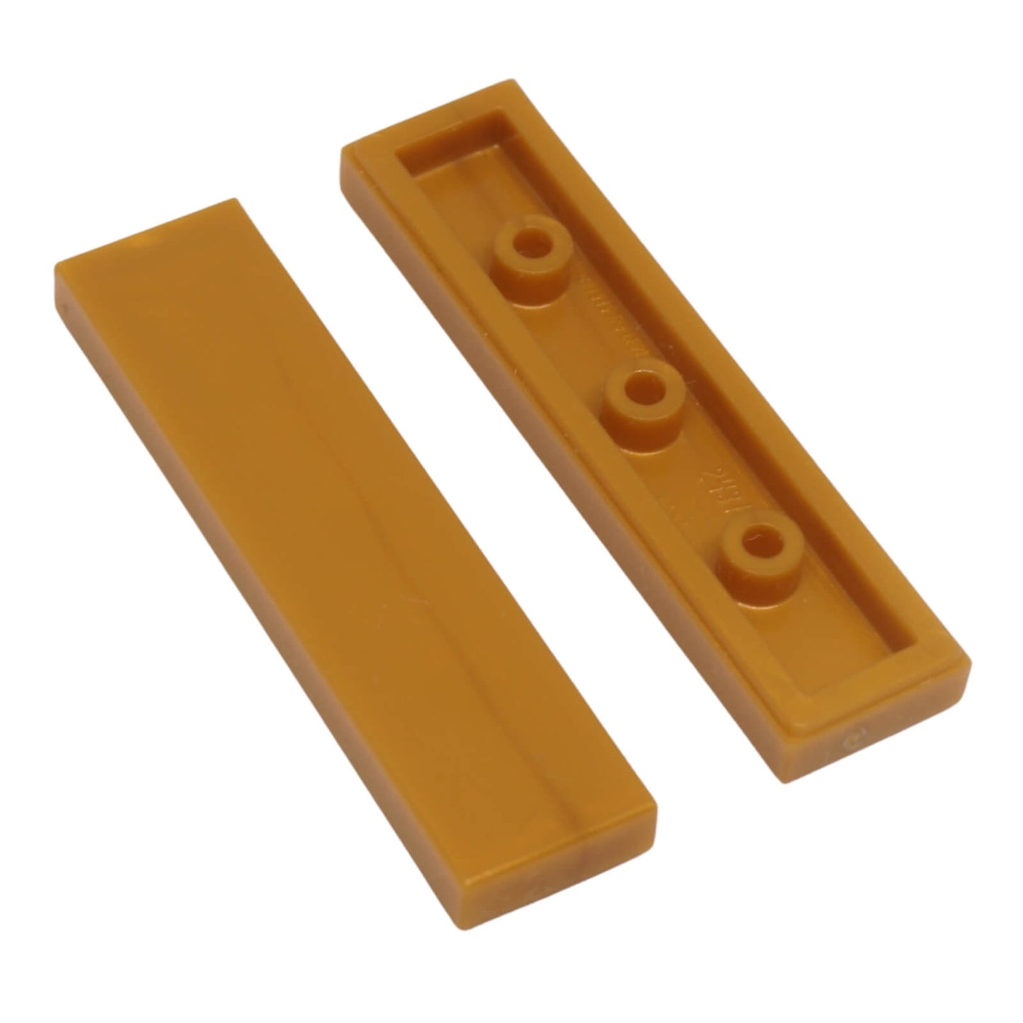 LEGO tile 1x4 smooth flat piece 2431 pearl gold