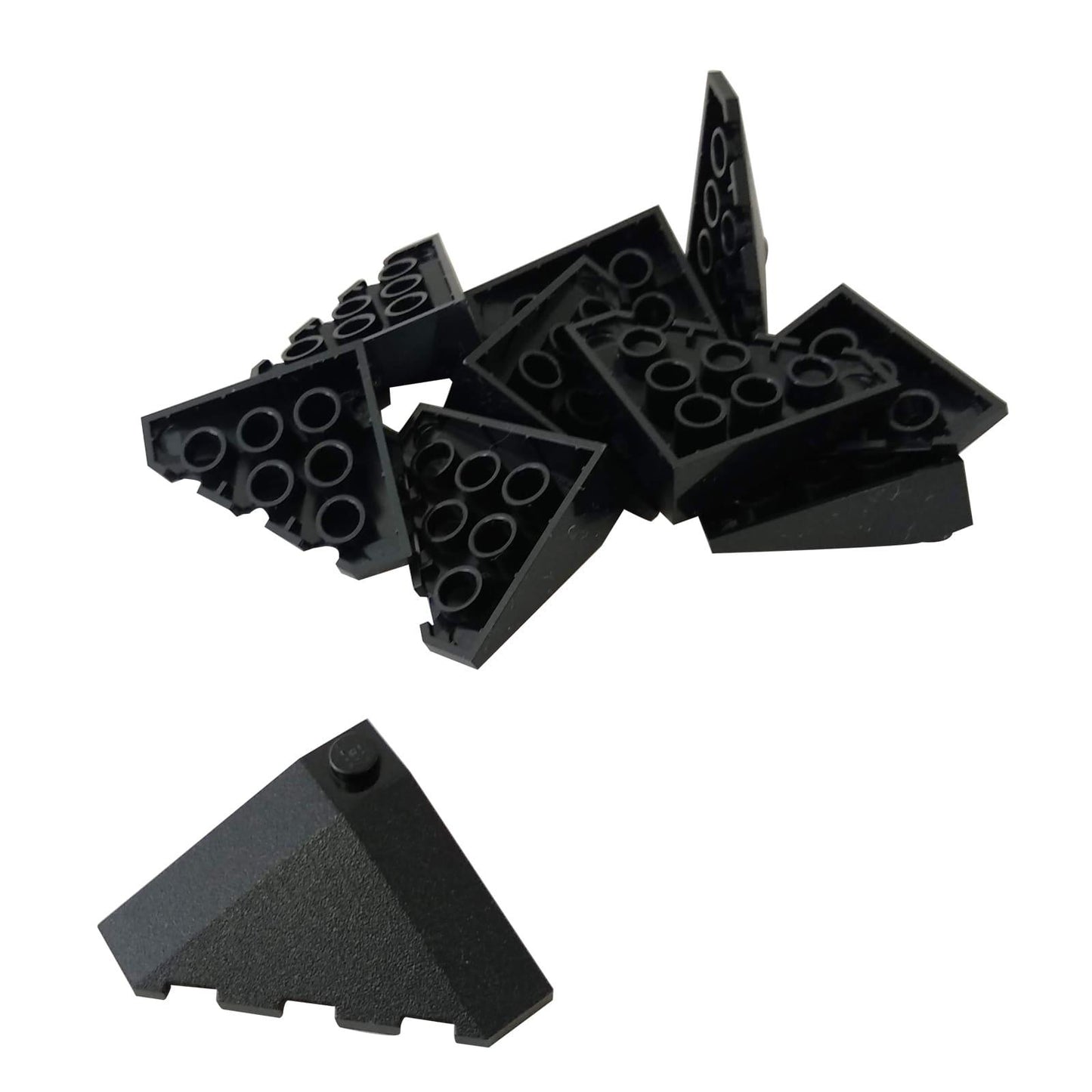 LEGO® peça wedge slope 18 corner 4 x 4, forma de canto com ângulo raso para superfícies suaves e detalhes de veículos, cor preta