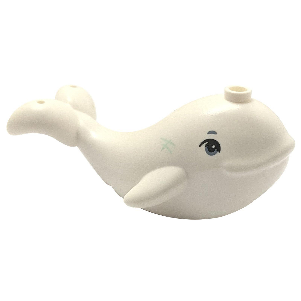 LEGO whale 49518pb02 white sand blue eyes ocean sea animal figure