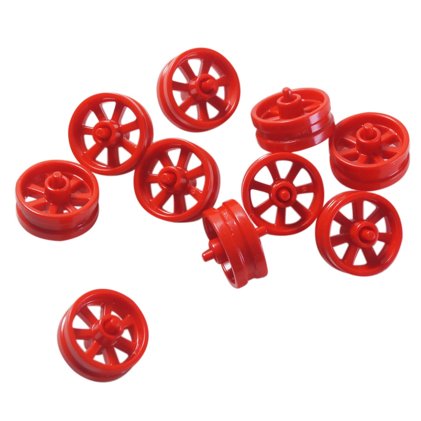 LEGO motorcycle wheel 15mm x 6mm part 50862 - Red