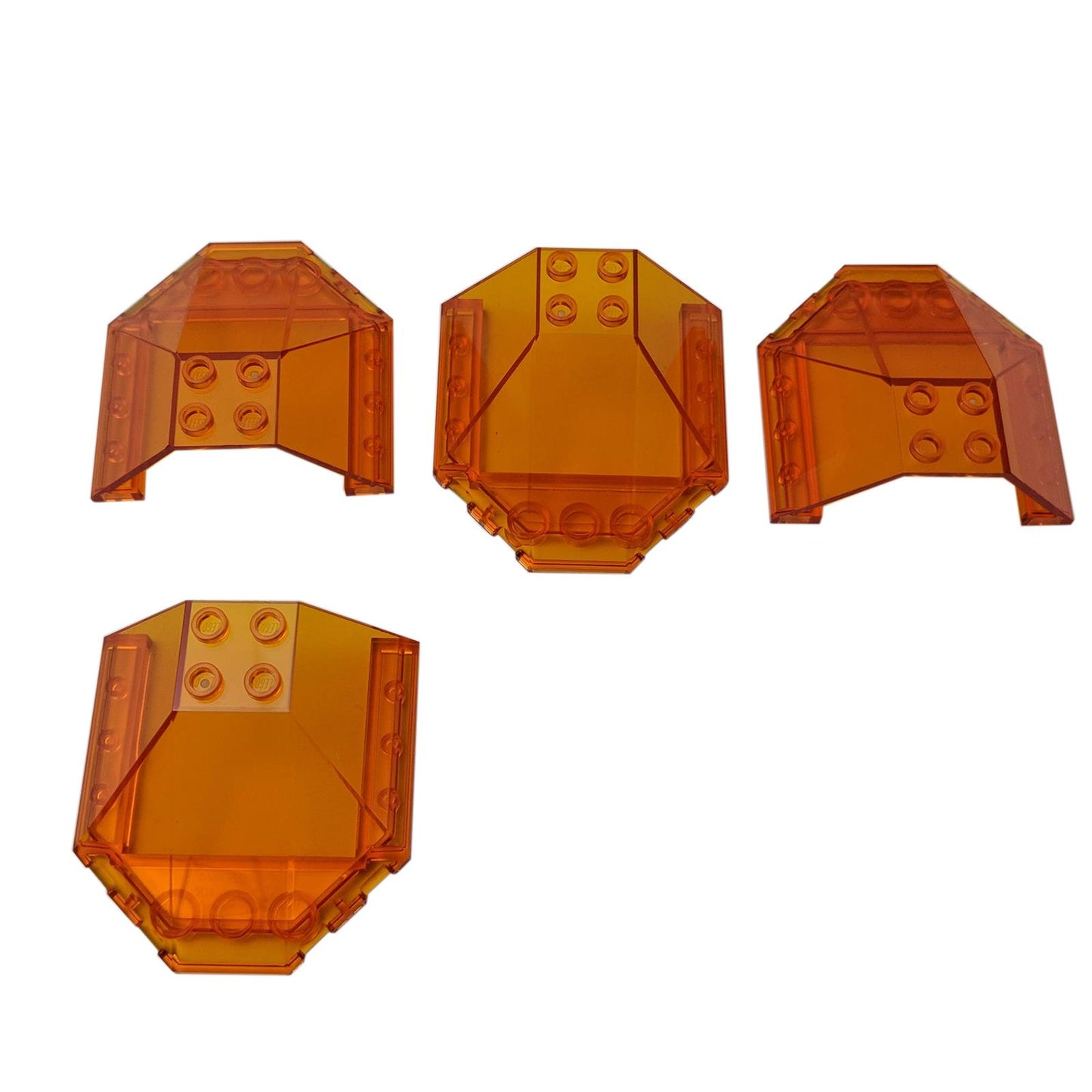 LEGO® Windscreen 6 x 6 x 2 Canopy 87606 in trans-orange with sloped shell and four top studs