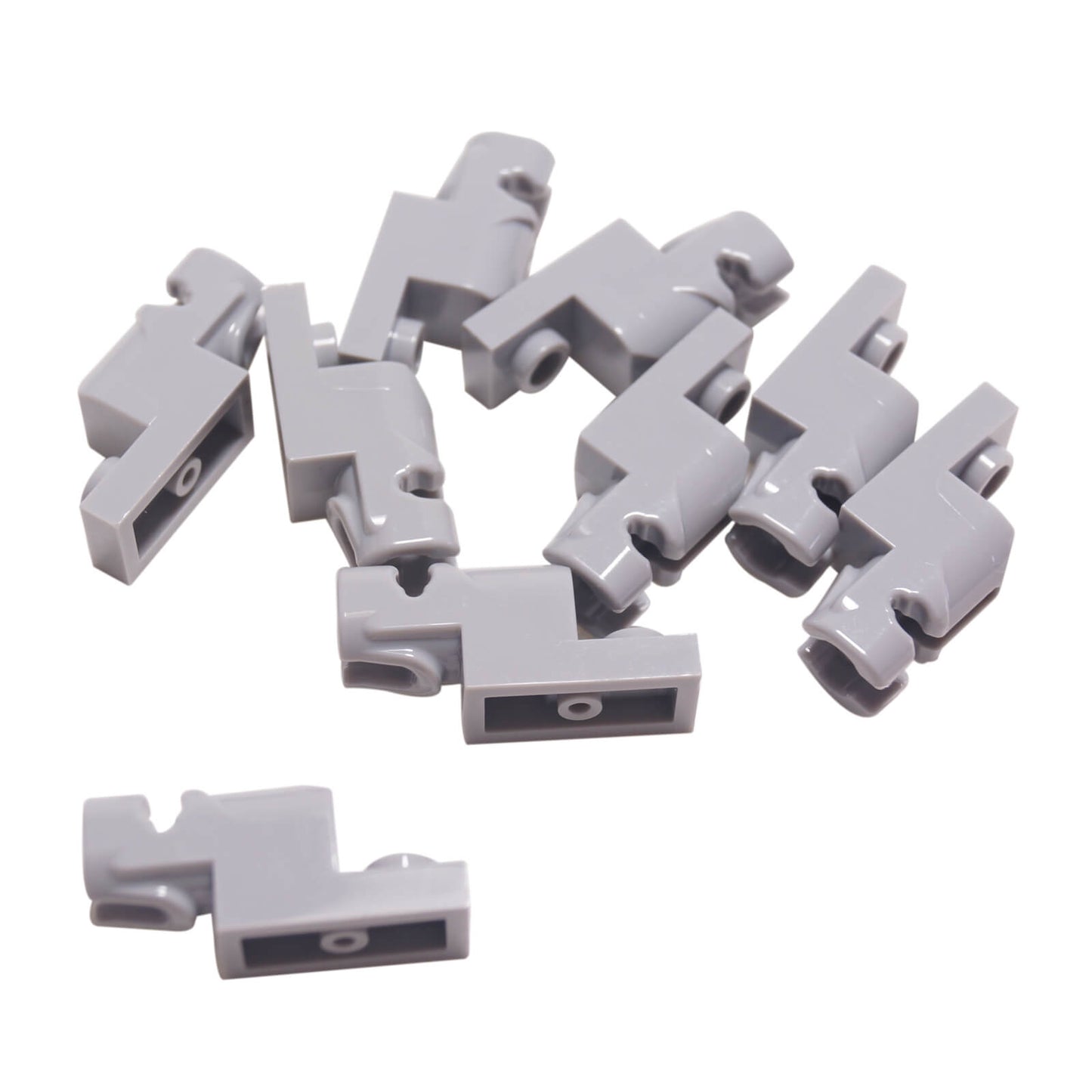 A pile of light gray LEGO Projectile Launcher 15403 pieces.