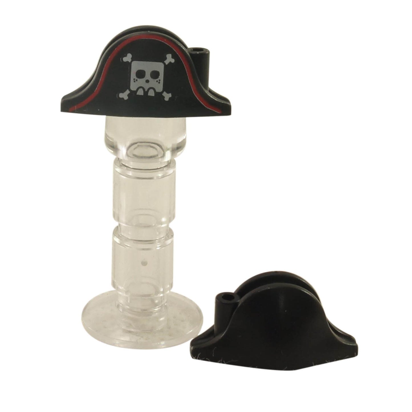 Black Pirate Bicorne Hat Skull Pattern 2528pb05