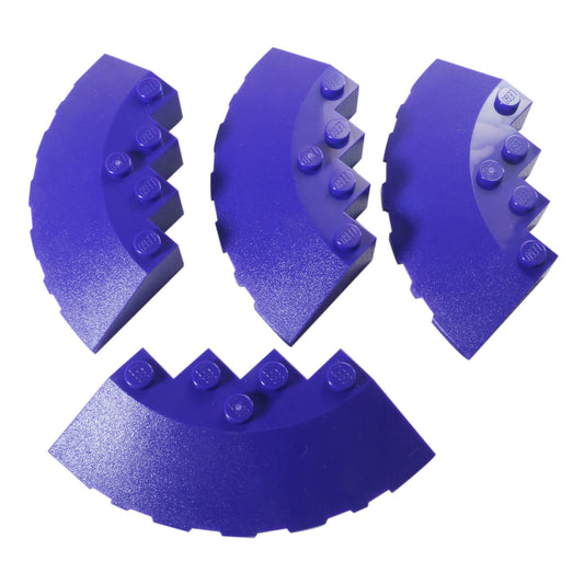 LEGO® Round Corner Brick 6 x 6 with Slope 33 Edge, Facet Cutout (95188) Dark Purple