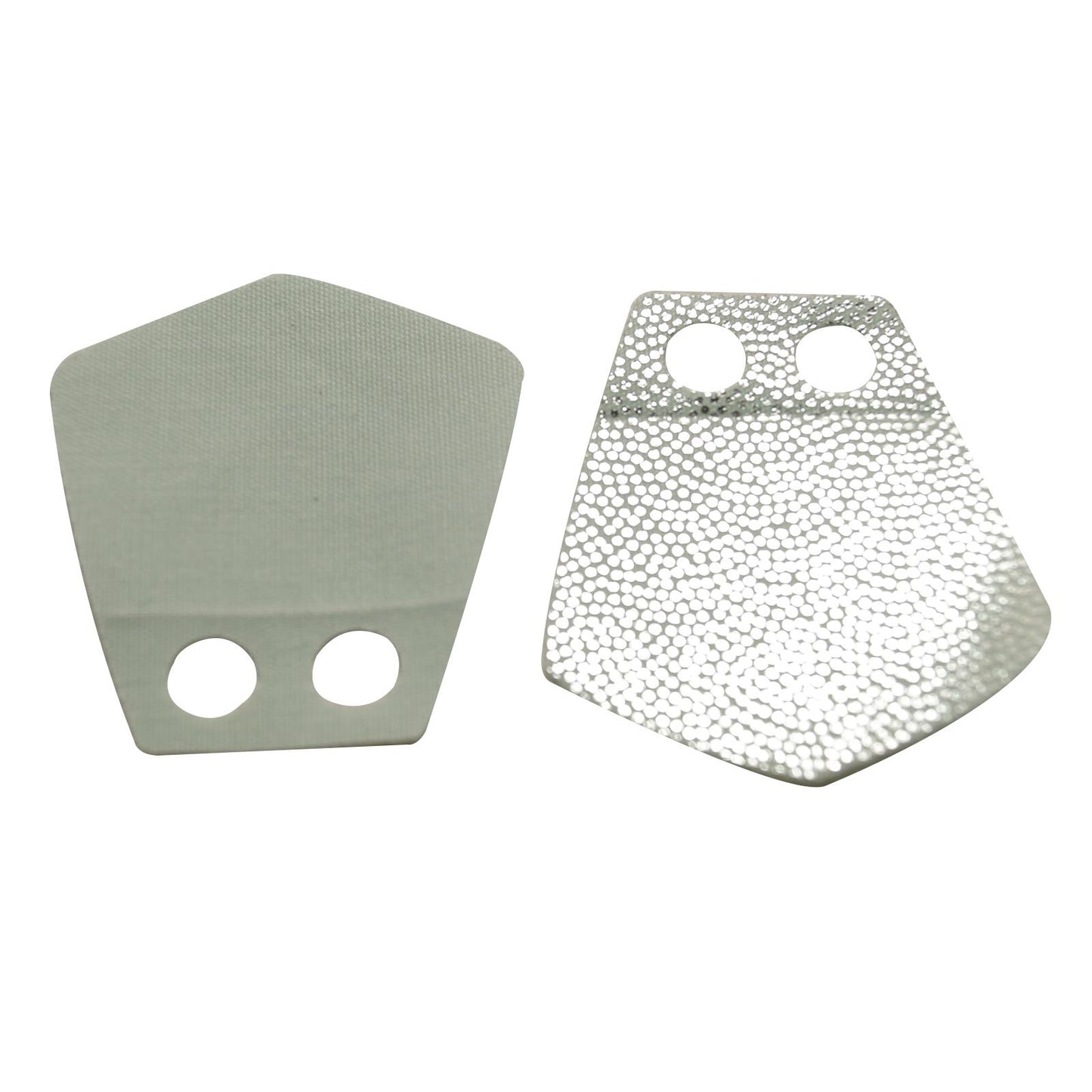 Light Aqua minifigure cloth skirt with pentagonal shape and silver dots pattern, soft fabric-style accessory element