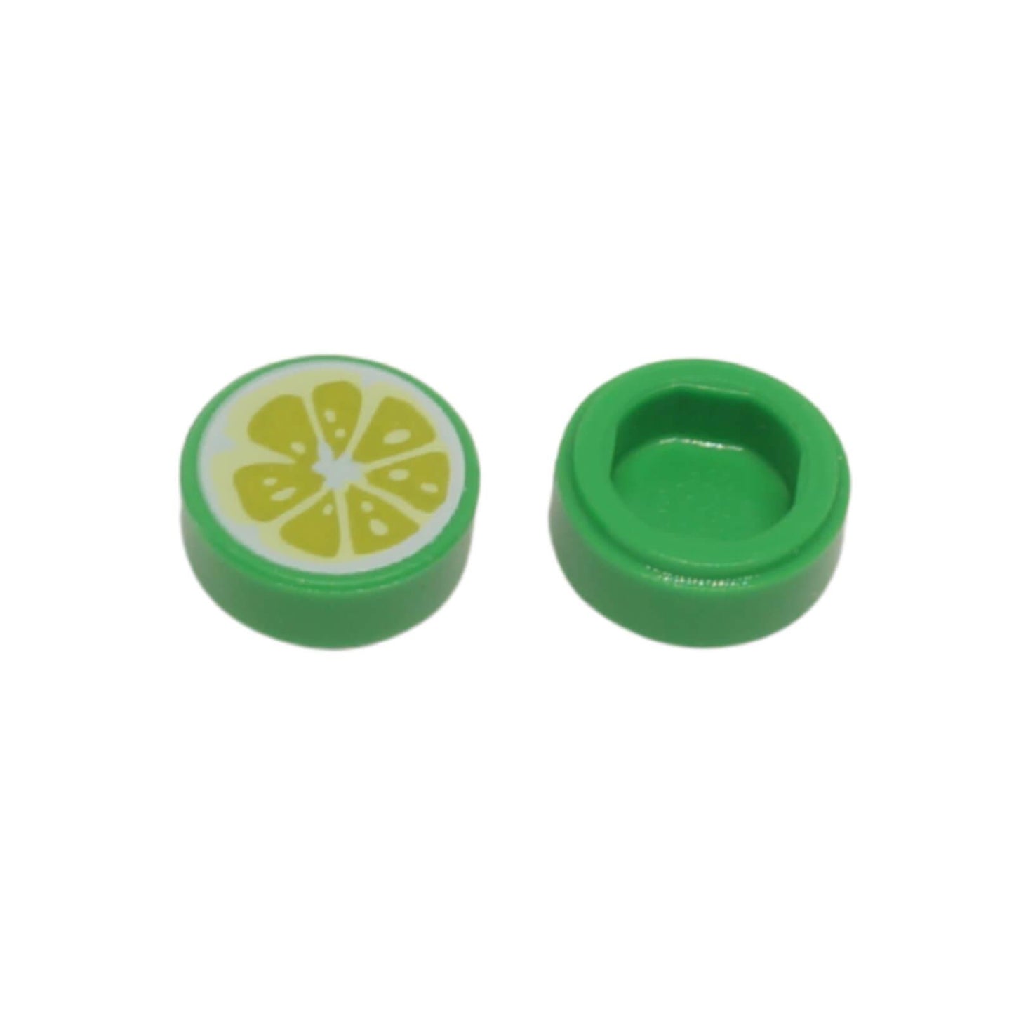 LEGO® lime fruit slice printed tile 98138pb371