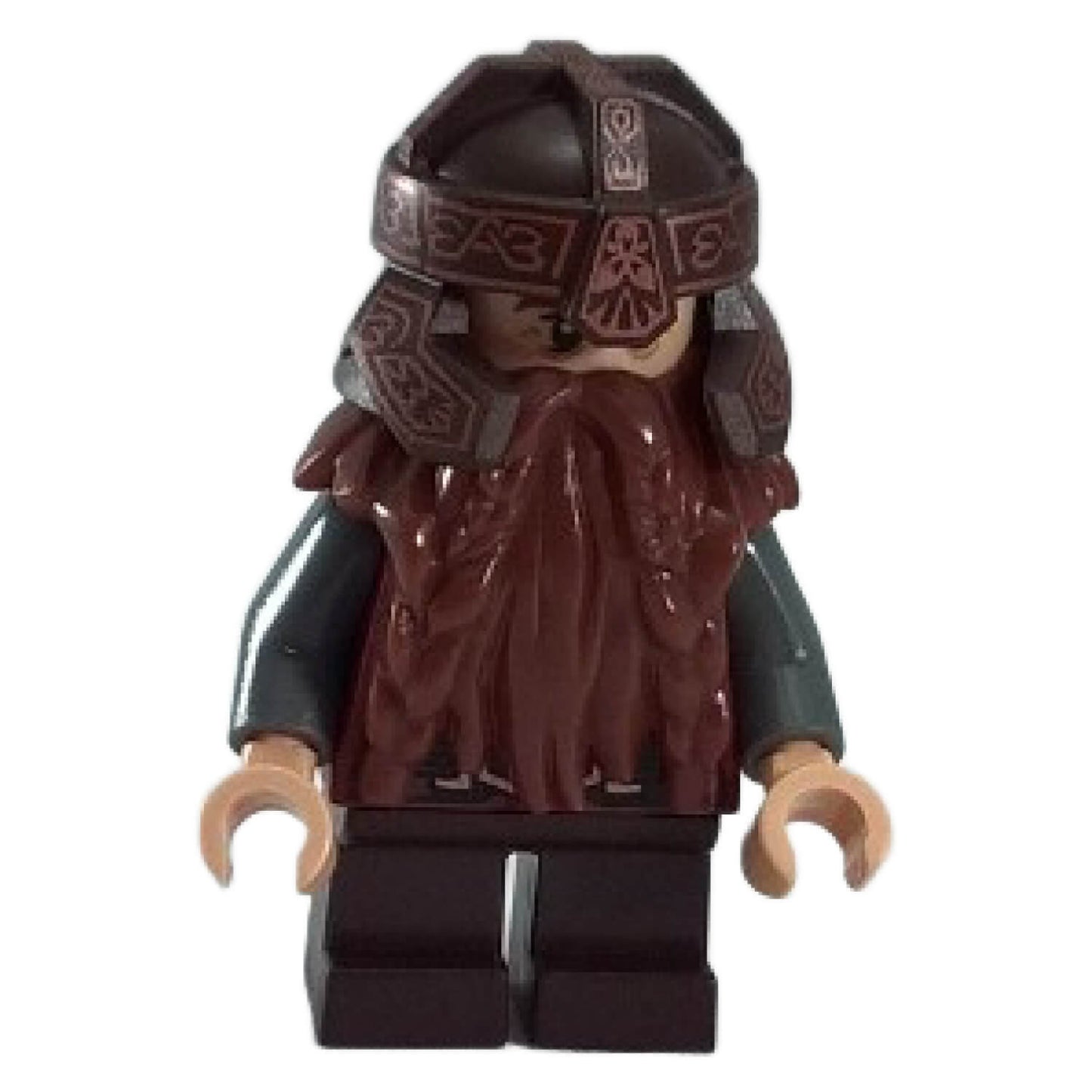 LEGO® Gimli Minifigure lor013 – Dwarf Warrior with Beard, Axe, and Helmet