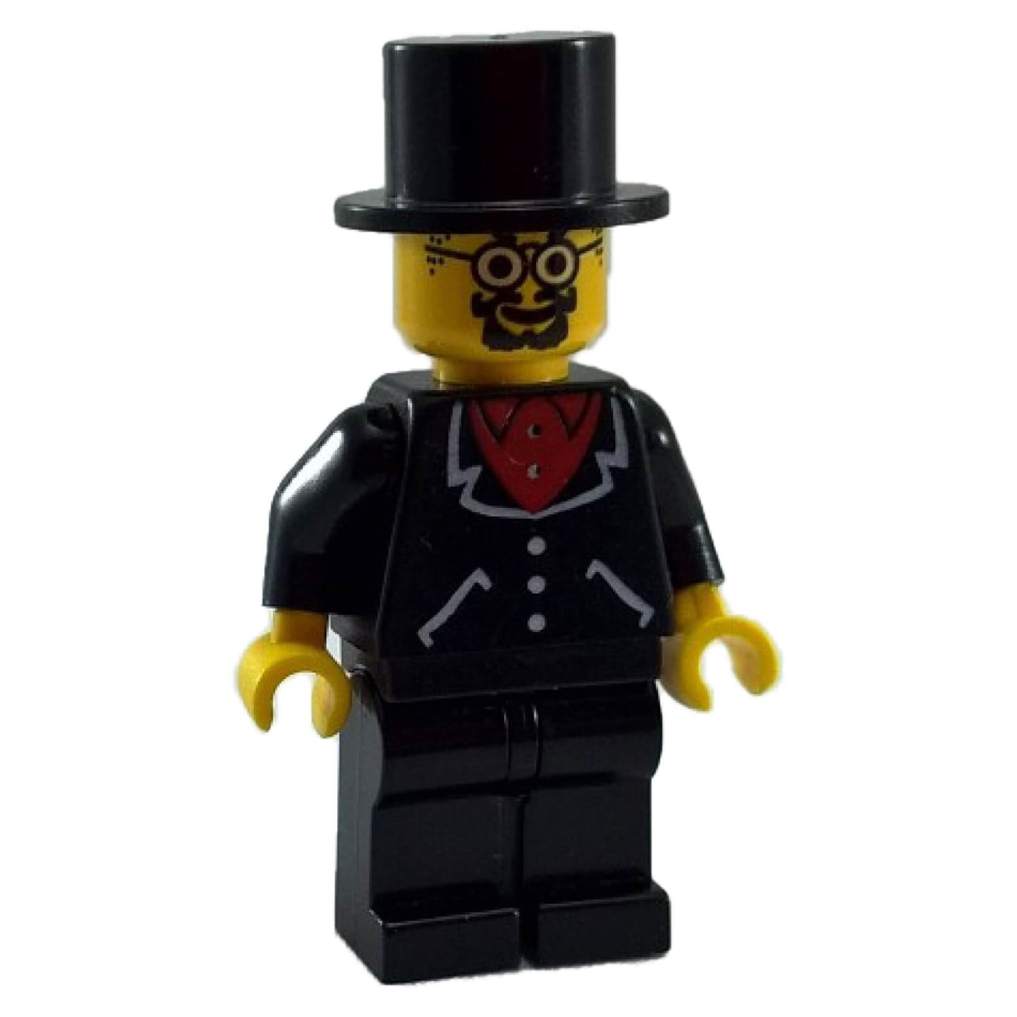 LEGO® Lord Sam Sinister Adventurers minifigure adv038 wearing black suit and top hat