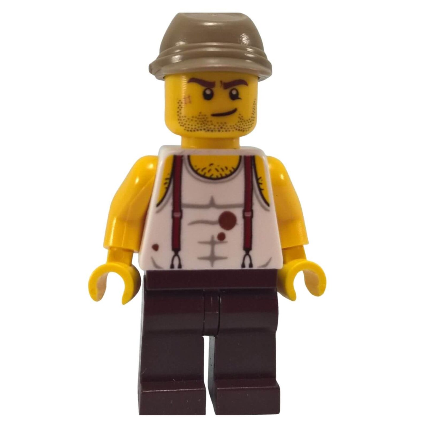 LEGO® Mac McCloud pha004 minifigure wearing a tan kepi cap and explorer outfit from Pharaoh's Quest