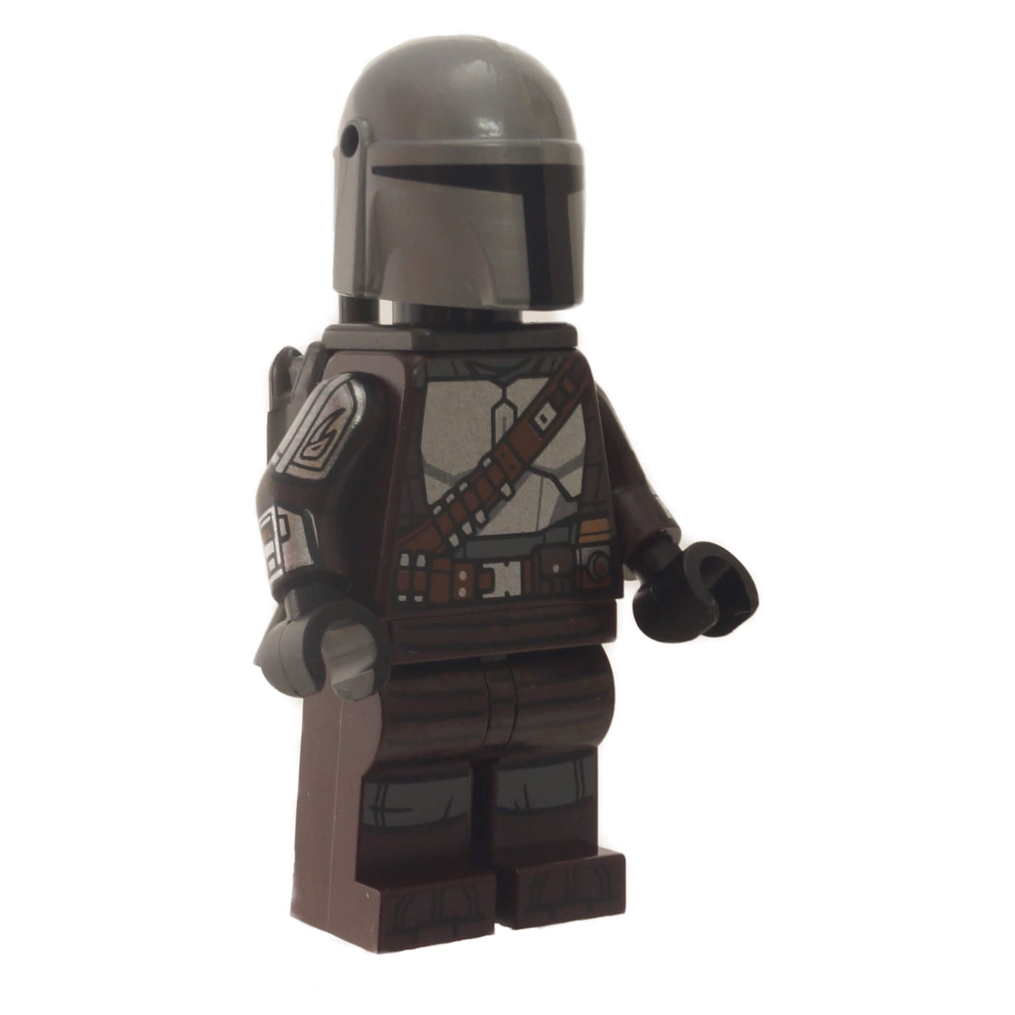 LEGO The Mandalorian Minifigure sw1166 with Silver Beskar Armor and Jet Pack - front side