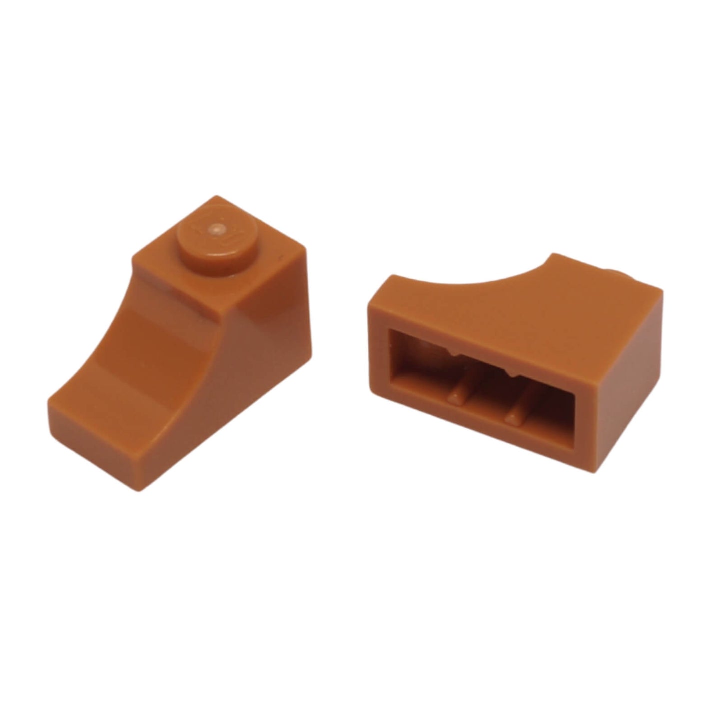 Medium nougat inverted arch 1 x 2 for LEGO® building structures and smooth curved details