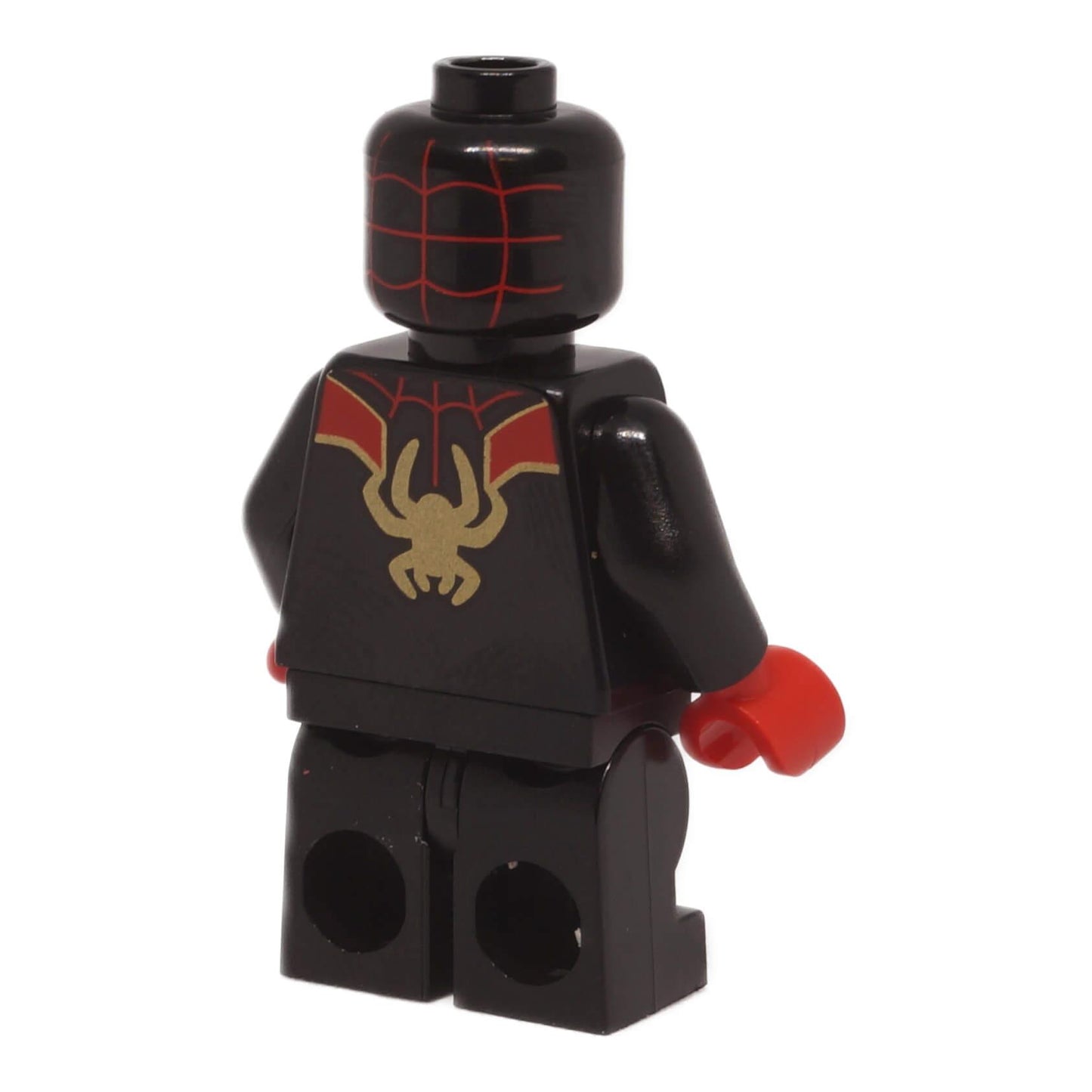 LEGO Marvel Miles Morales Spider-Man Minifigure sh0950 with gold spider logo back