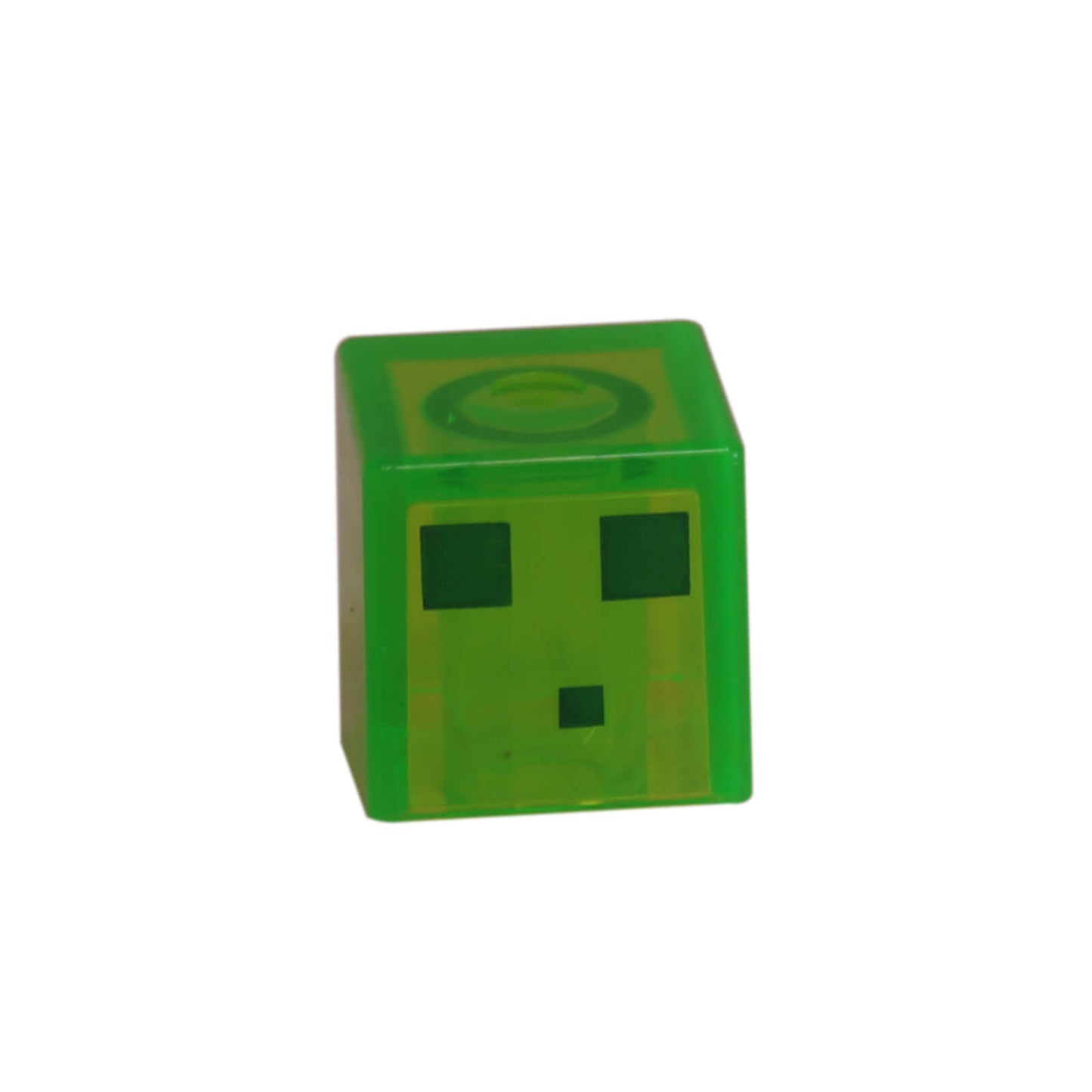 LEGO Minecraft Slime cube head in Trans-Bright Green part 19729pb021