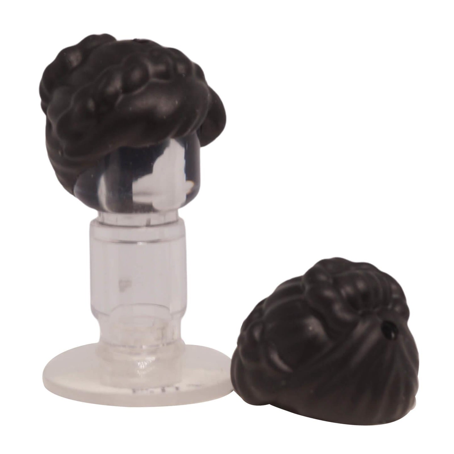 LEGO mini-doll braided hair piece with bun hairstyle 24080