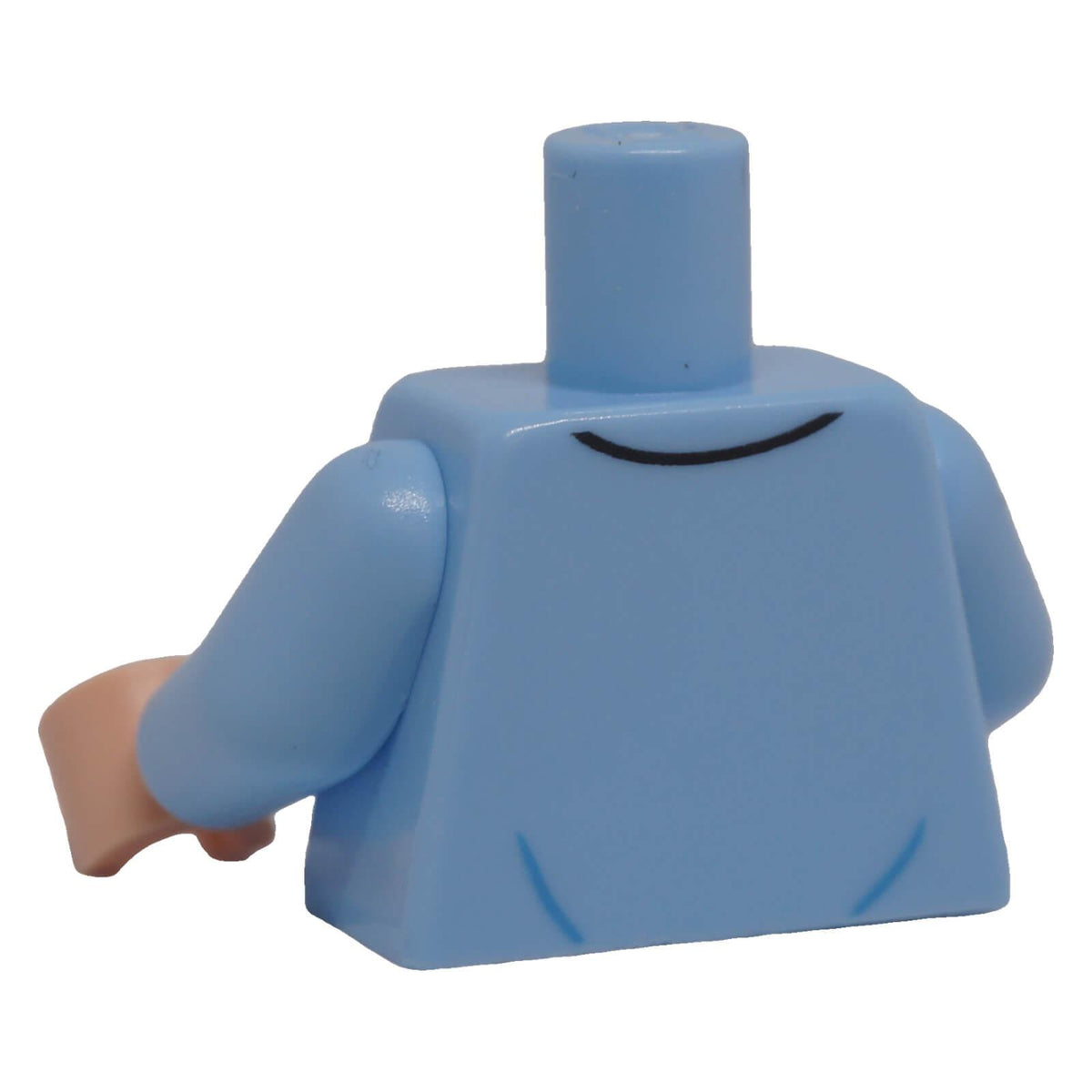 LEGO minifigure torso 973pb4918c01 back with curved collar and lower crease print