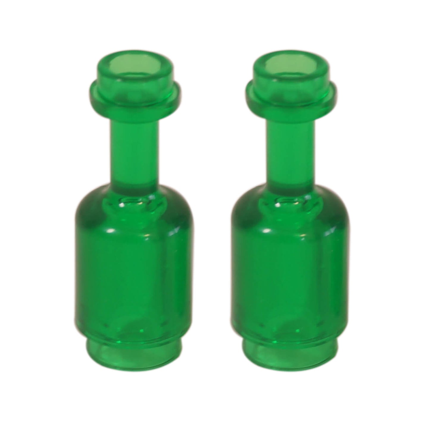 Transparent green minifigure utensil bottle 95228 accessory for potion, lab or bar builds