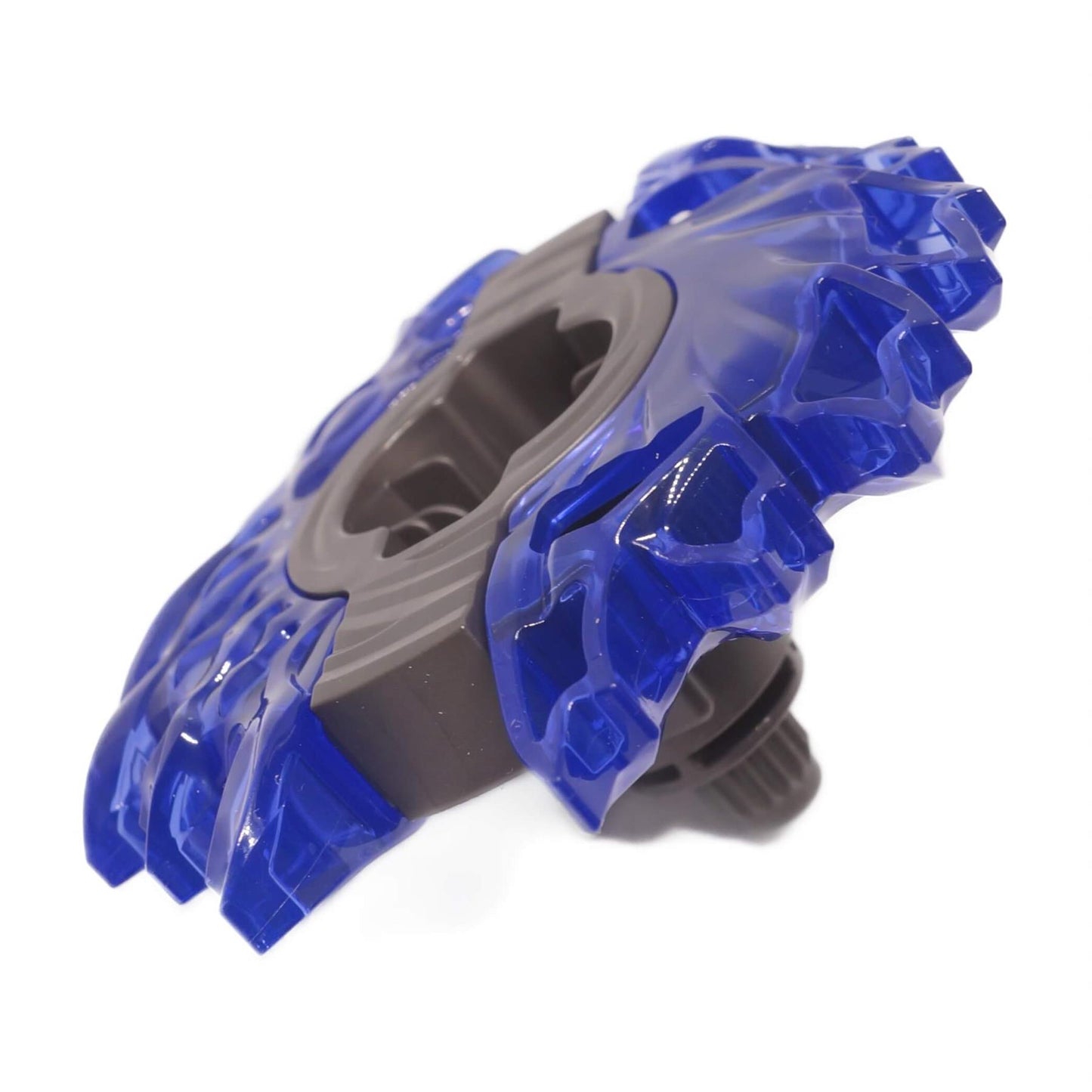 Spinner de monstruo de mutación LEGO Ninjago con hojas de energía translúcidas de color púrpura oscuro y núcleo gris azulado oscuro.