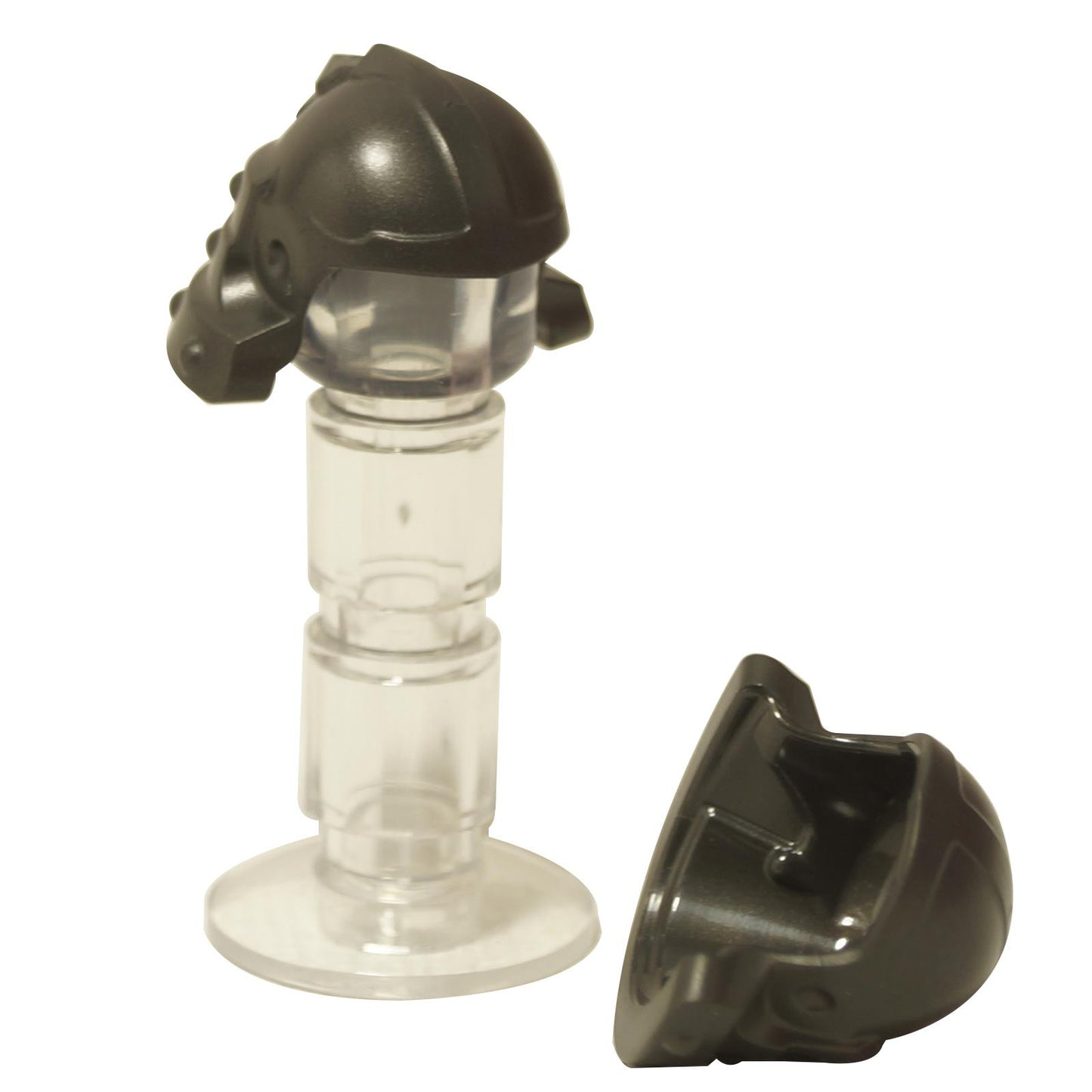 Pearl dark gray ninja samurai helmet without clip minifigure headgear