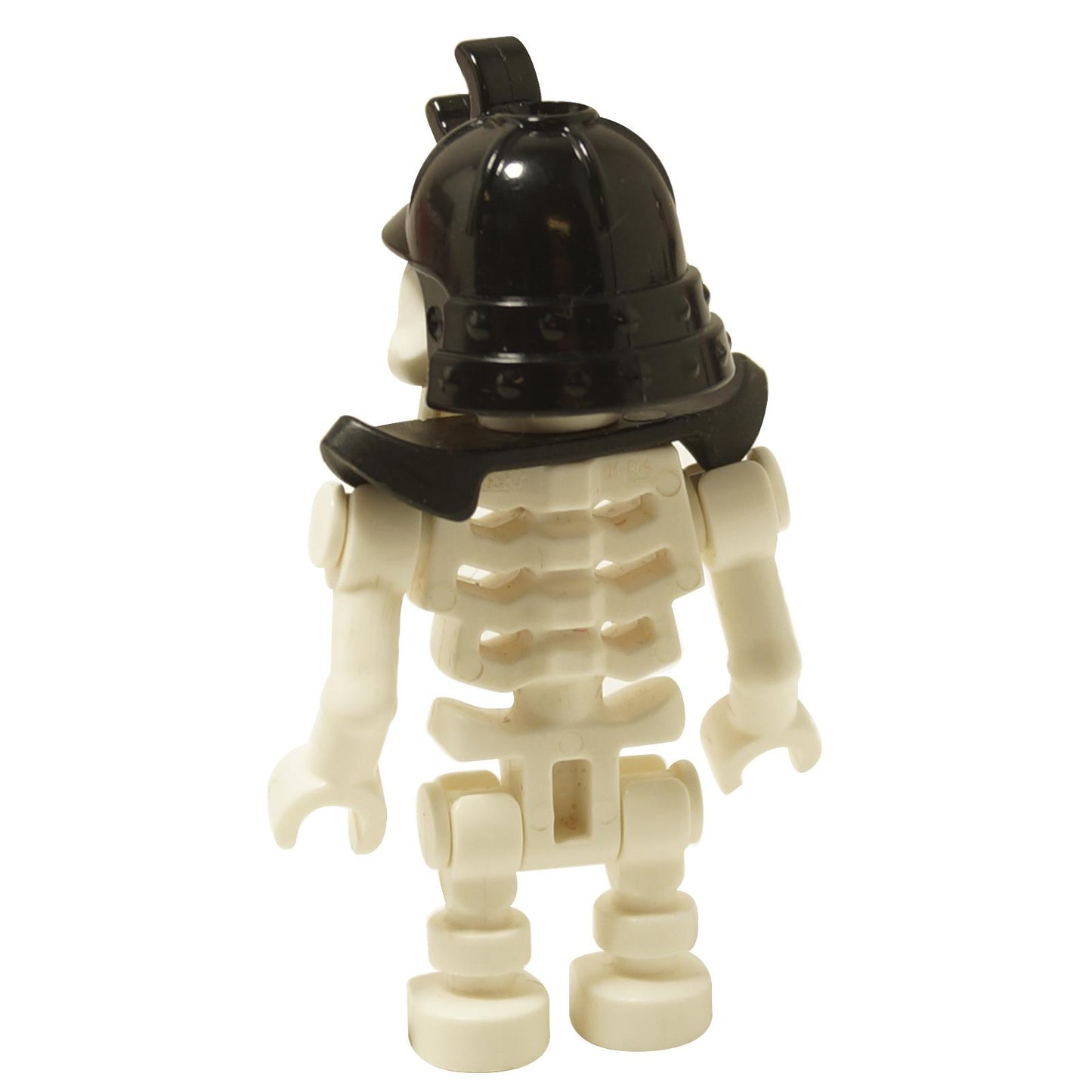 LEGO NINJAGO Kruncha skeleton minifigure back view with black helmet and shoulder armor