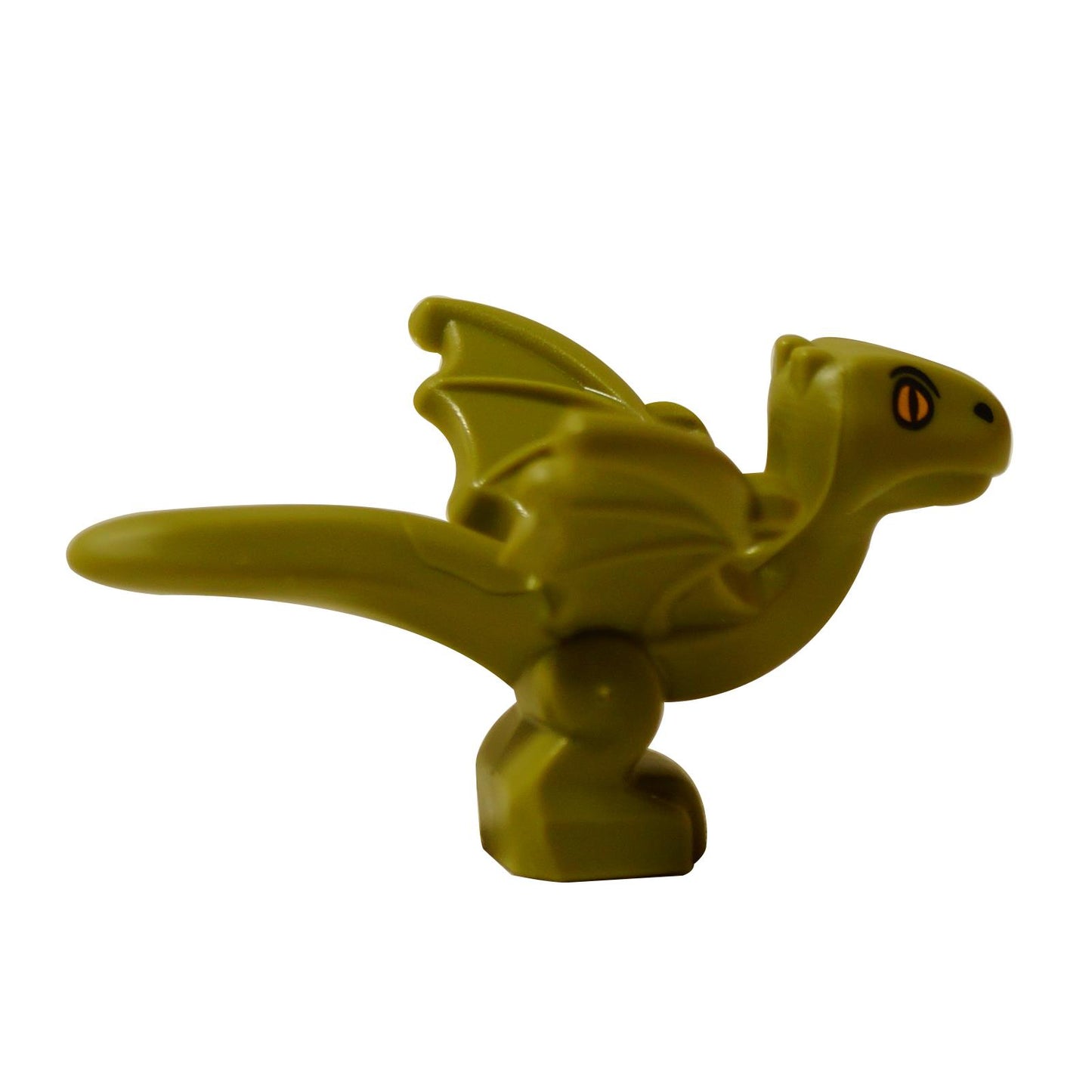 LEGO® baby dragon Norbert the Norwegian Ridgeback, small molded dragon creature from the Harry Potter theme, side profile view