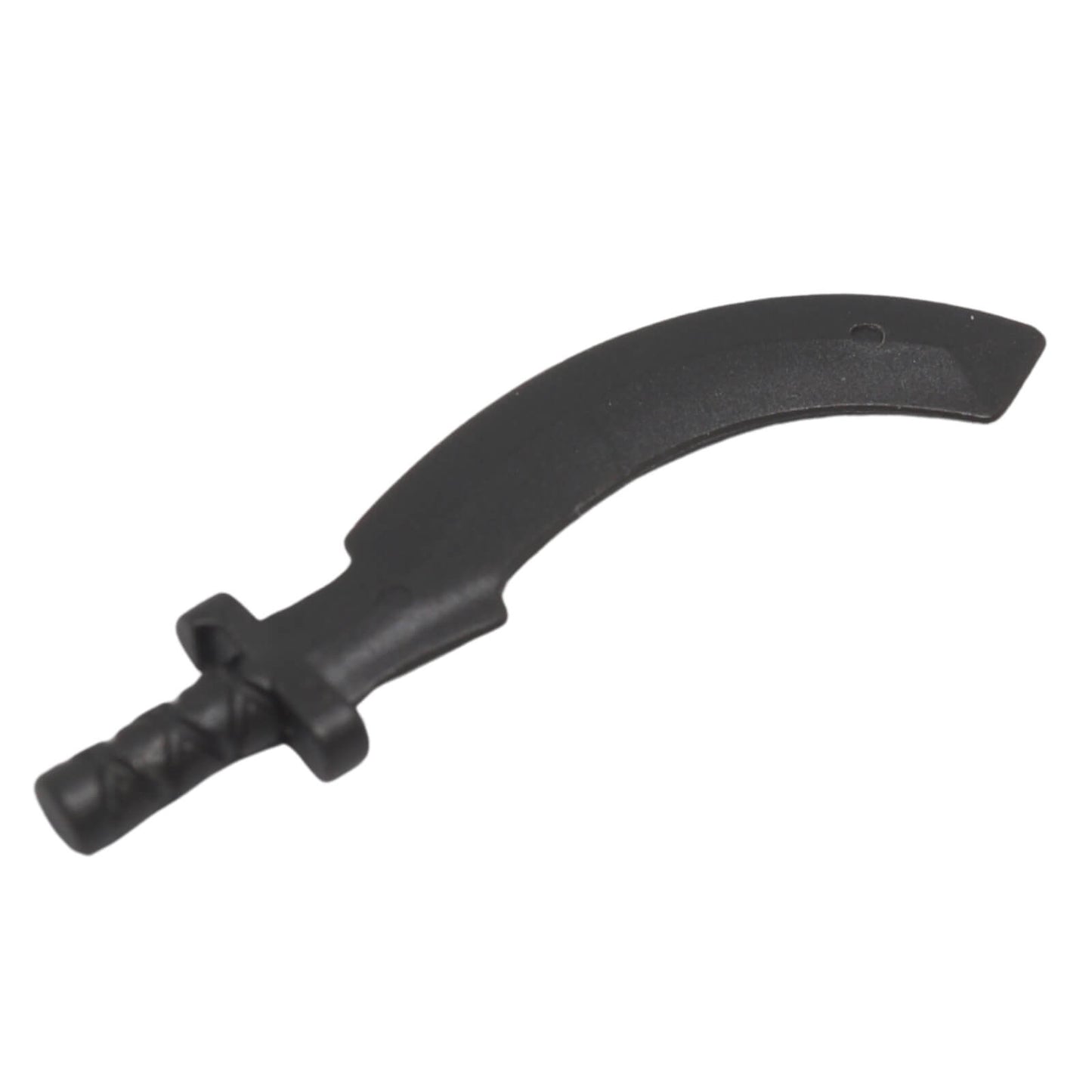 Pearl dark gray khopesh sword minifigure weapon 93247 with curved sickle-style blade and detailed molded grip