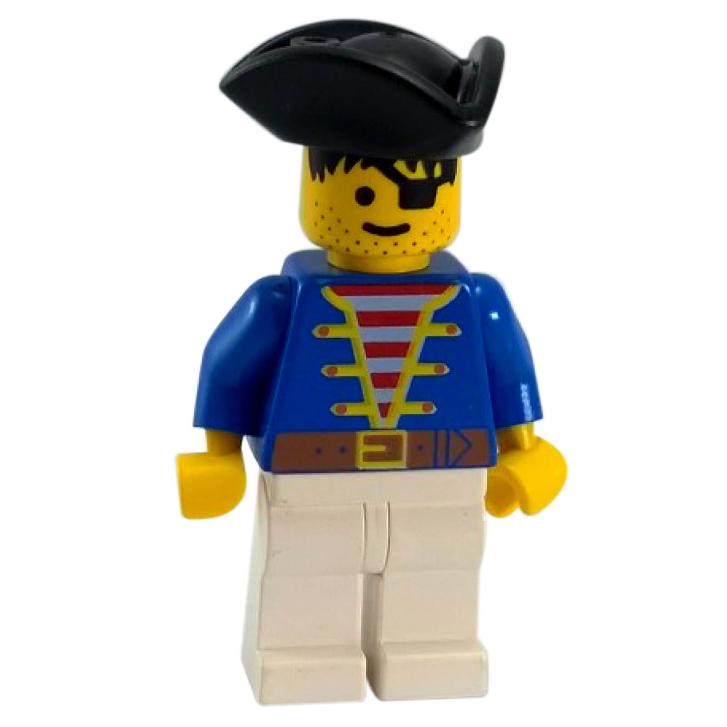 LEGO Pirate Minifigure Blue Jacket White Legs Black Tricorne pi006