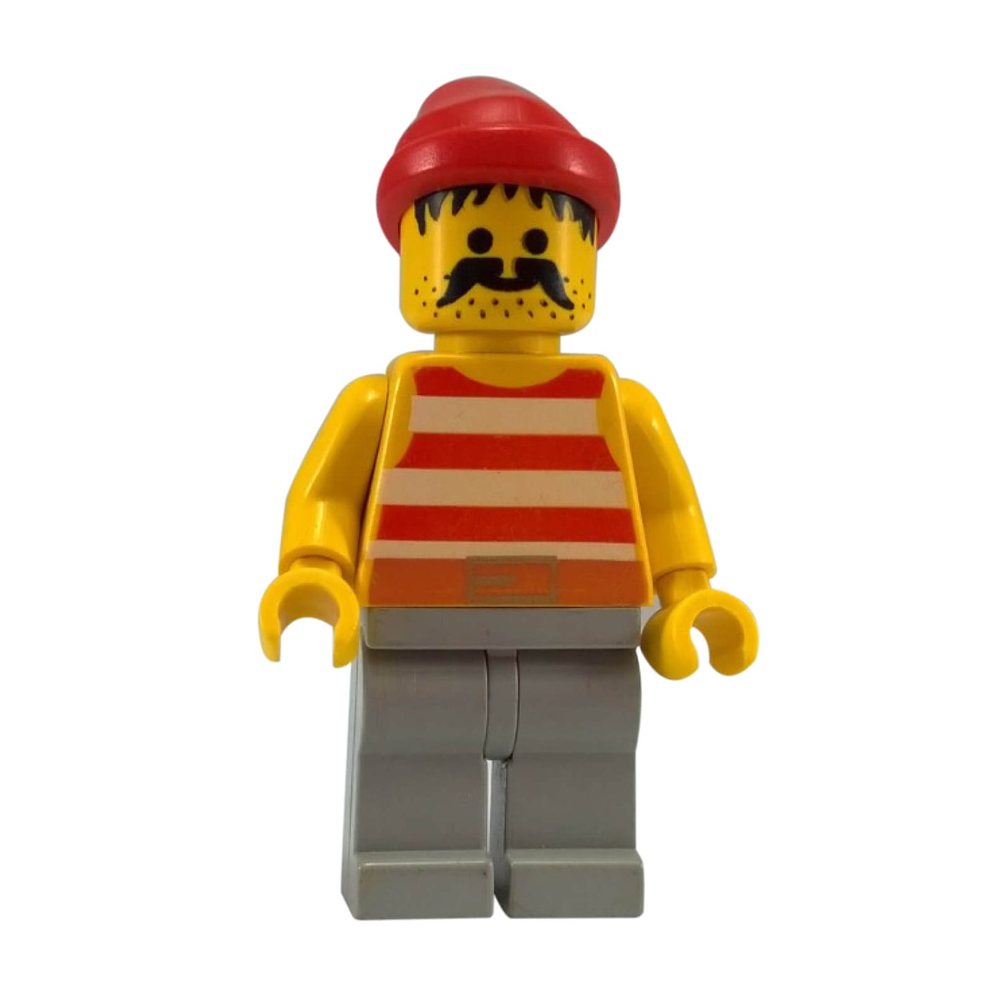 LEGO Pirate Minifigure pi044 with Red Striped Shirt and Red Bandana