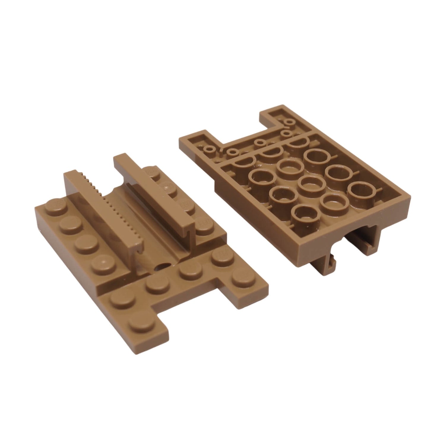 Plate 4x6 with gear track spinner launcher part dark tan 1979