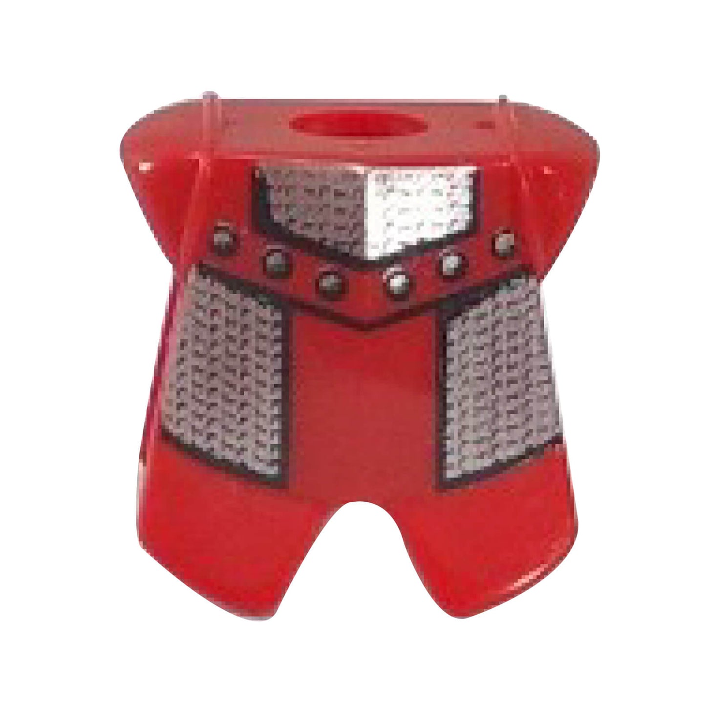Red minifigure armour breastplate with leg protection and Adric-Kentis chain mail pattern 2587pb11
